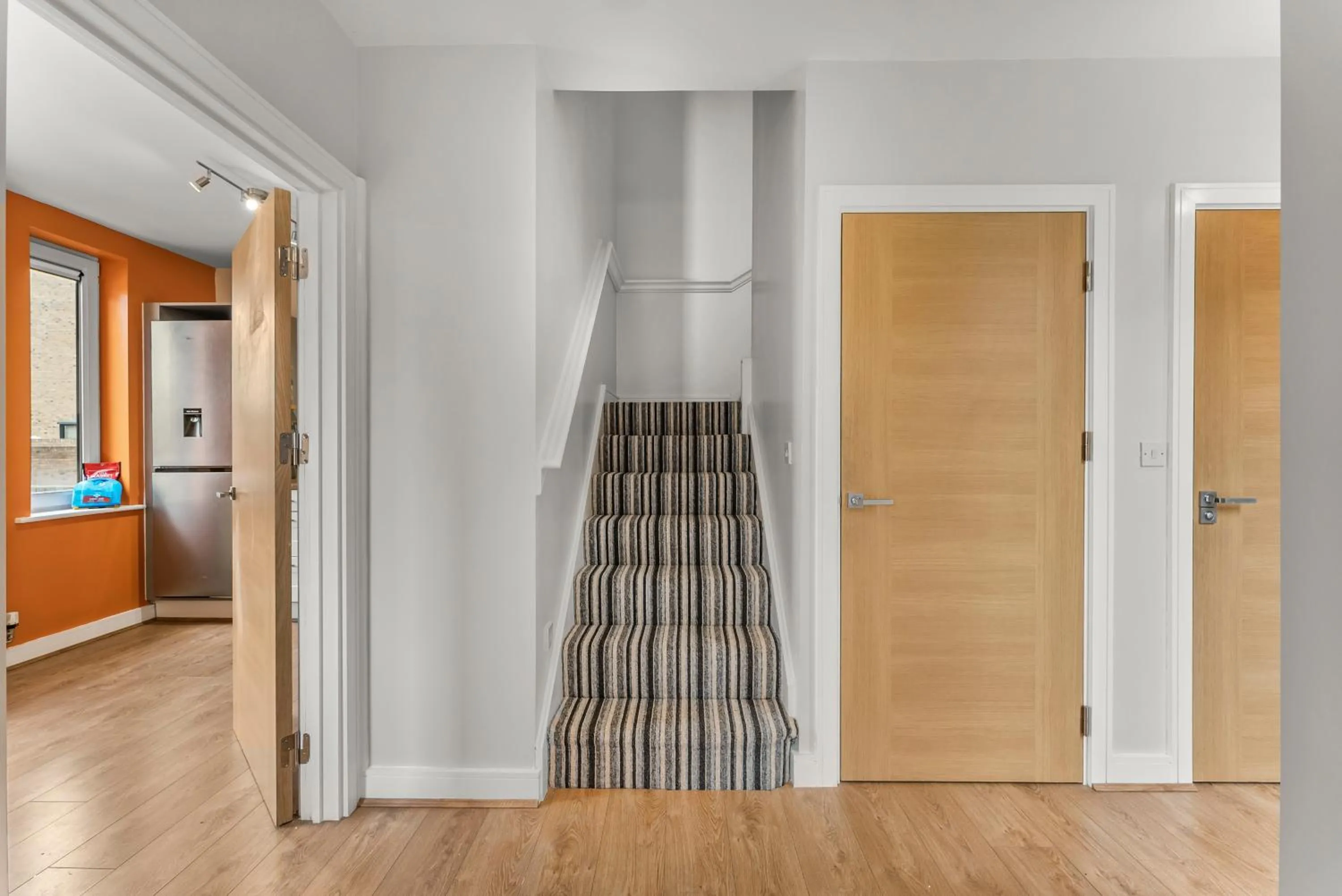 Facade/entrance in Sleek and Stylish 2 Bed with Garden and Parking