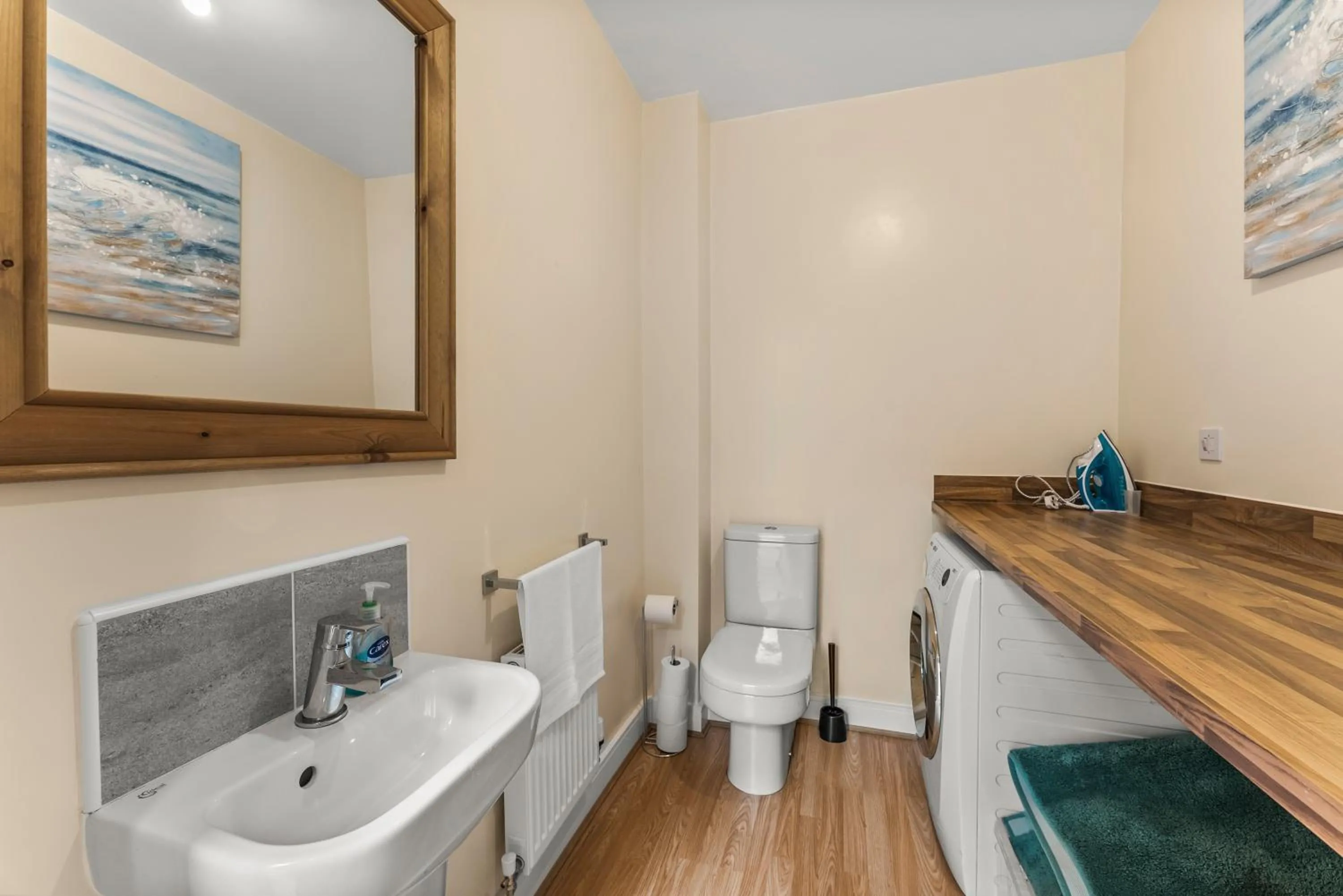 Toilet in Sleek and Stylish 2 Bed with Garden and Parking