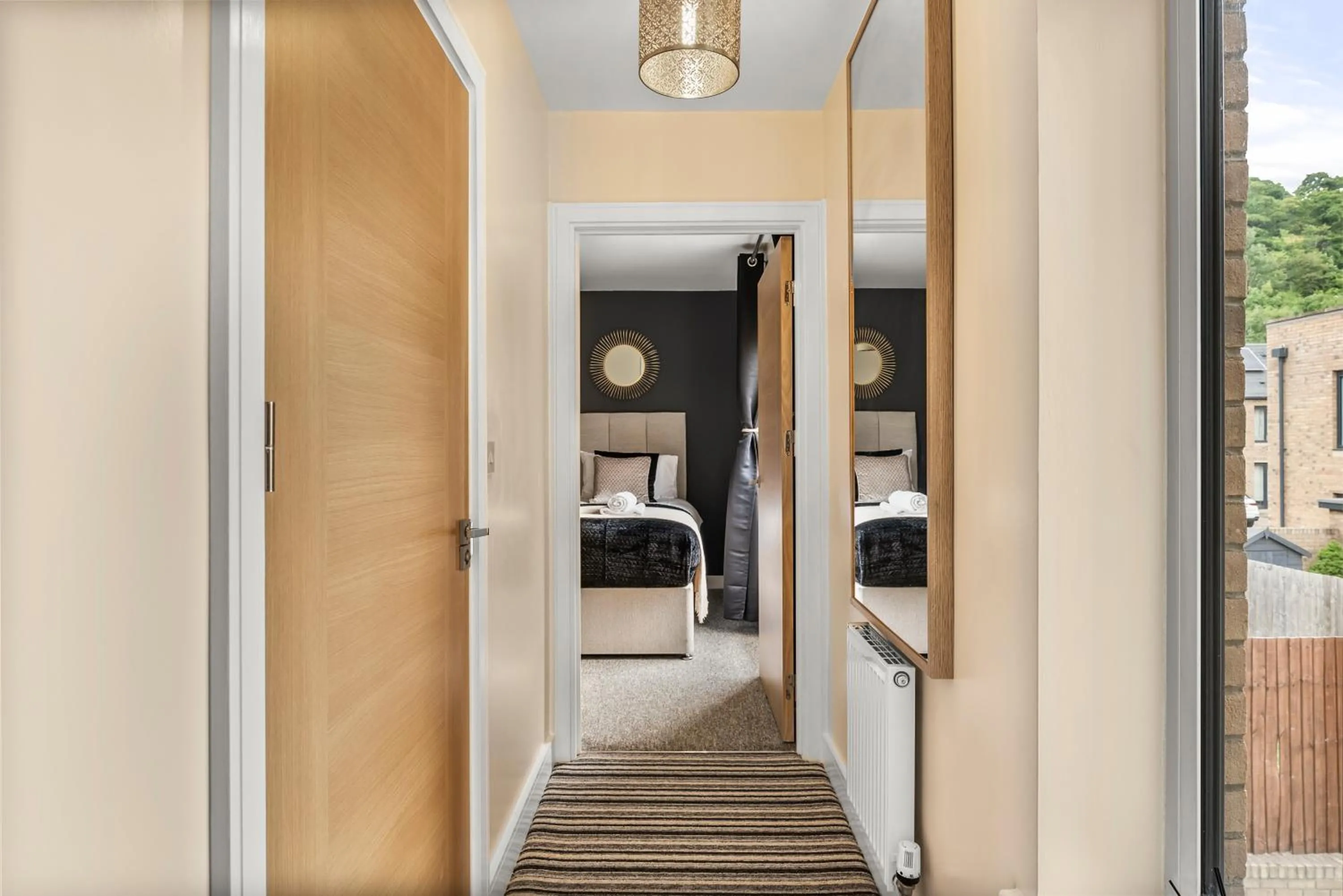 Photo of the whole room, Bed in Sleek and Stylish 2 Bed with Garden and Parking