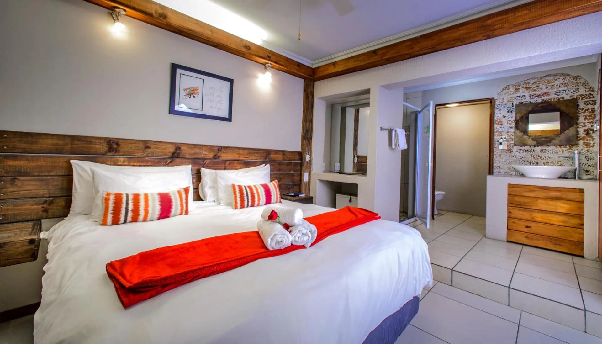 Bed in Zebrina Guest House