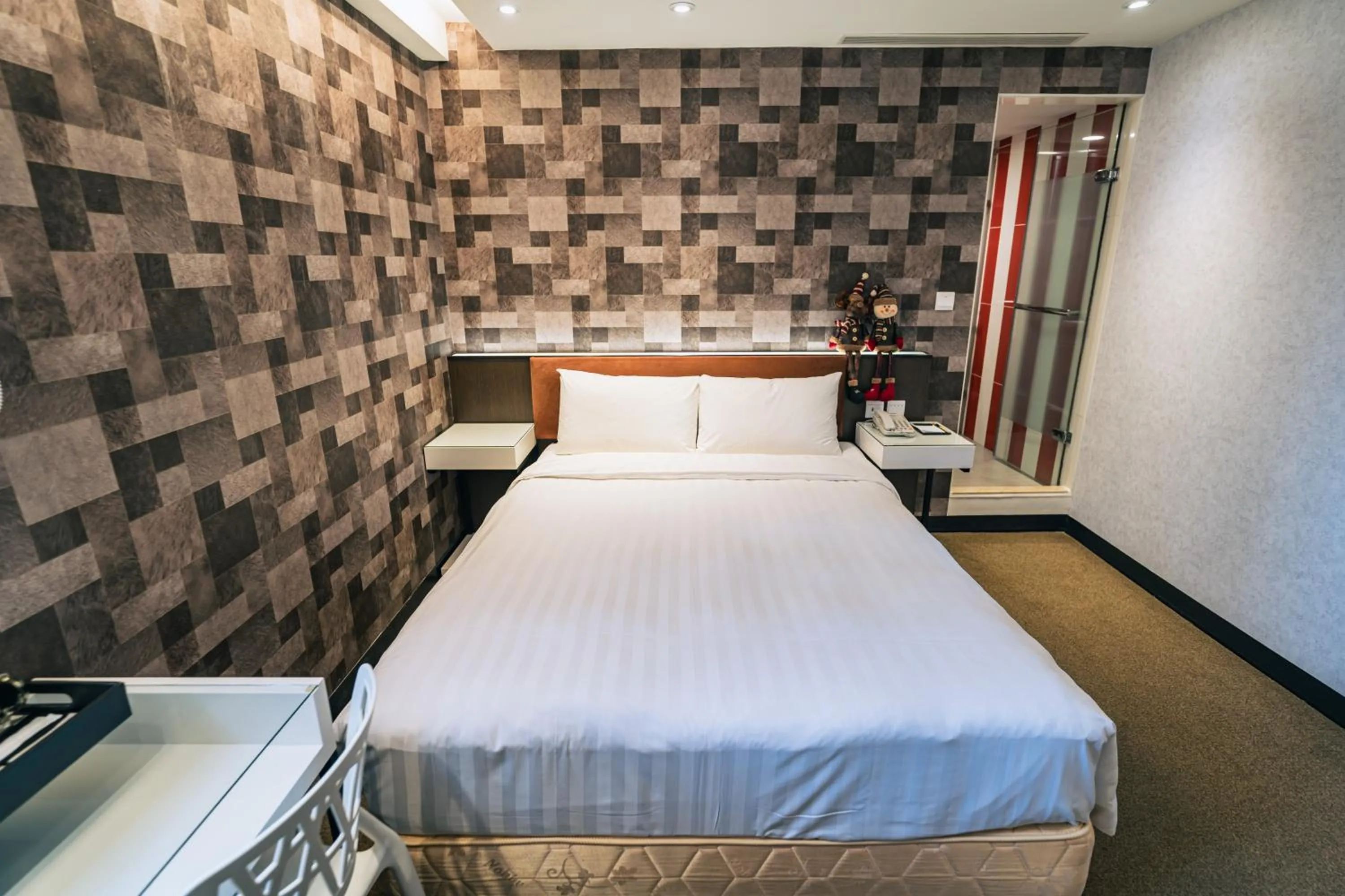 Bed in Hotel Puri Taipei Station Branch