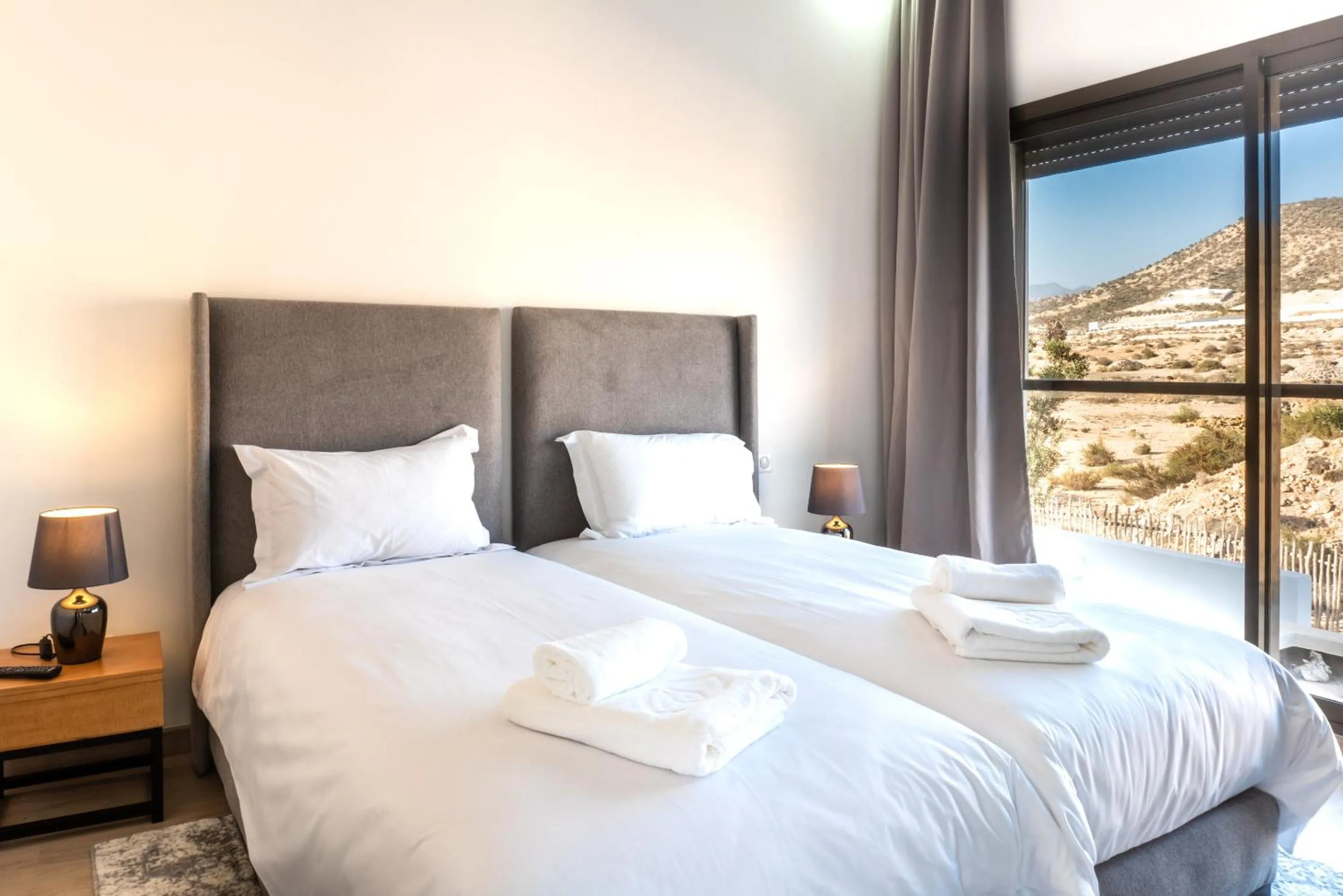 Bedroom, Bed in Salam Taghazout - luxury villa - Pool - 8 Px