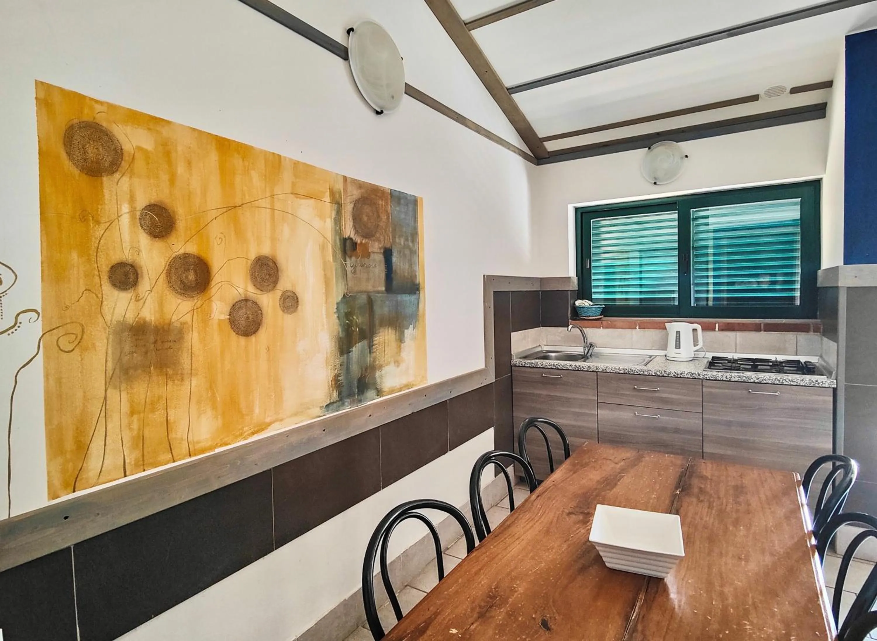 Kitchen or kitchenette in Residence with swimming - pool in Guardistallo