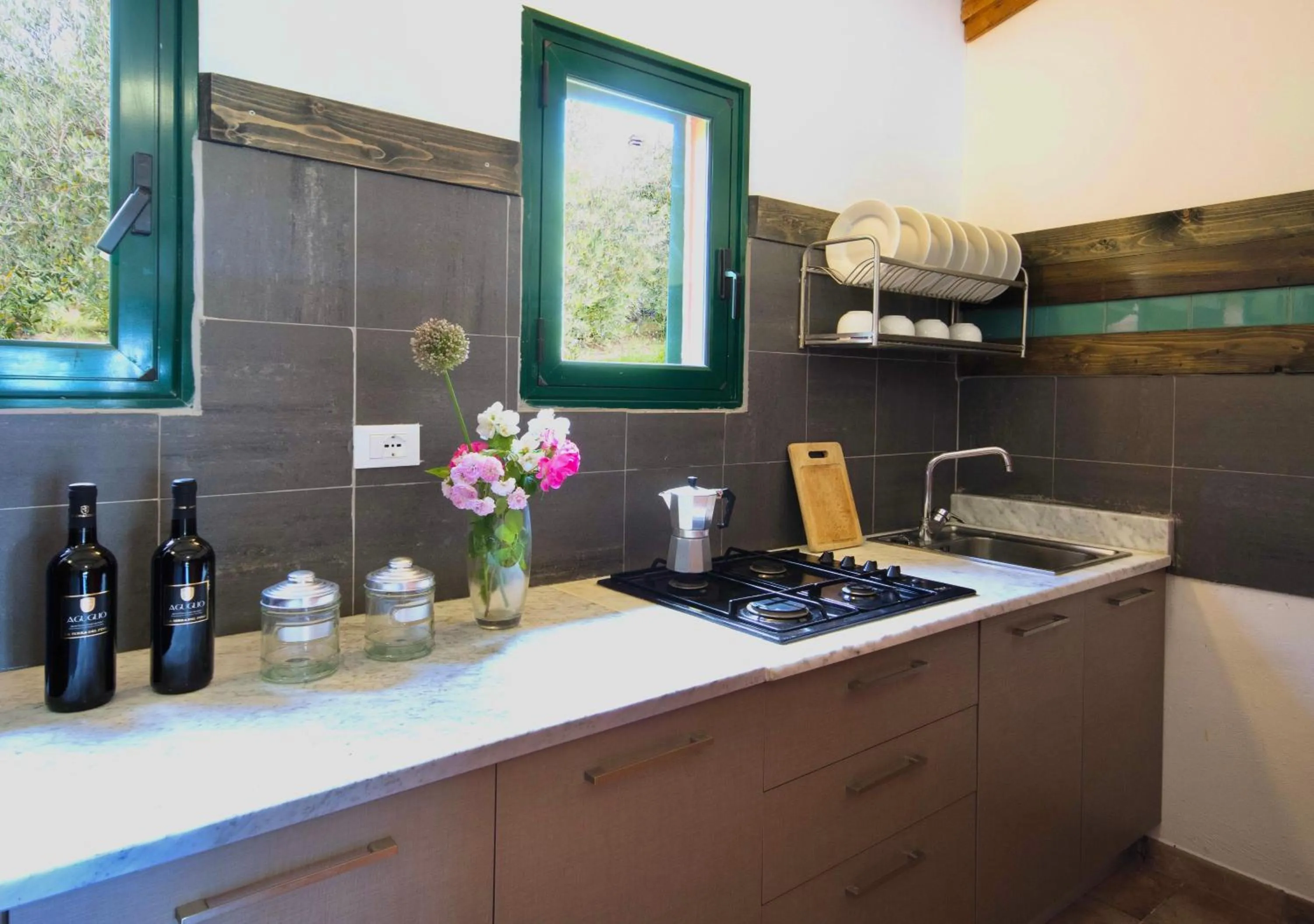 Kitchen or kitchenette in Residence with swimming - pool in Guardistallo
