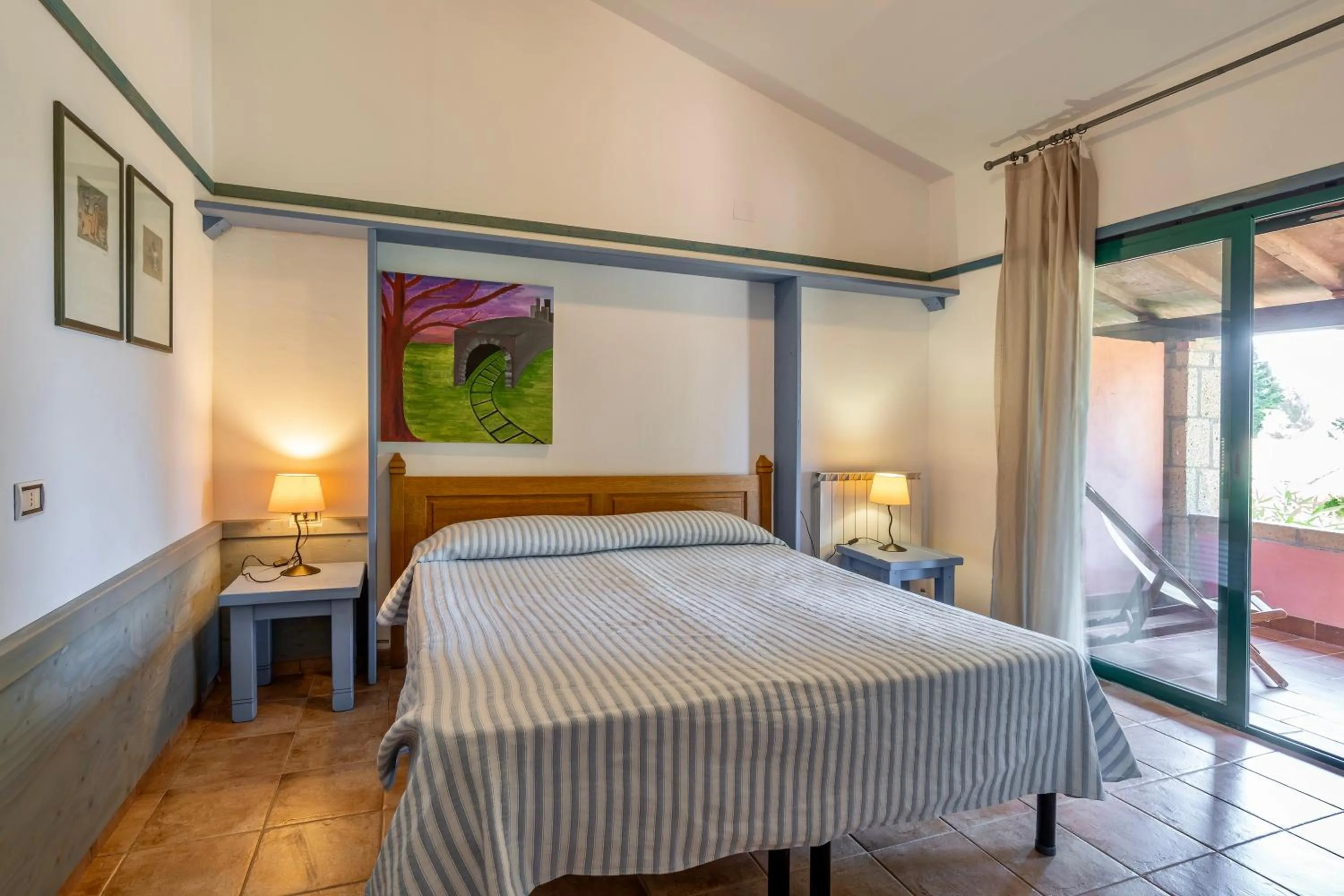 Bedroom, Bed in Residence with swimming - pool in Guardistallo