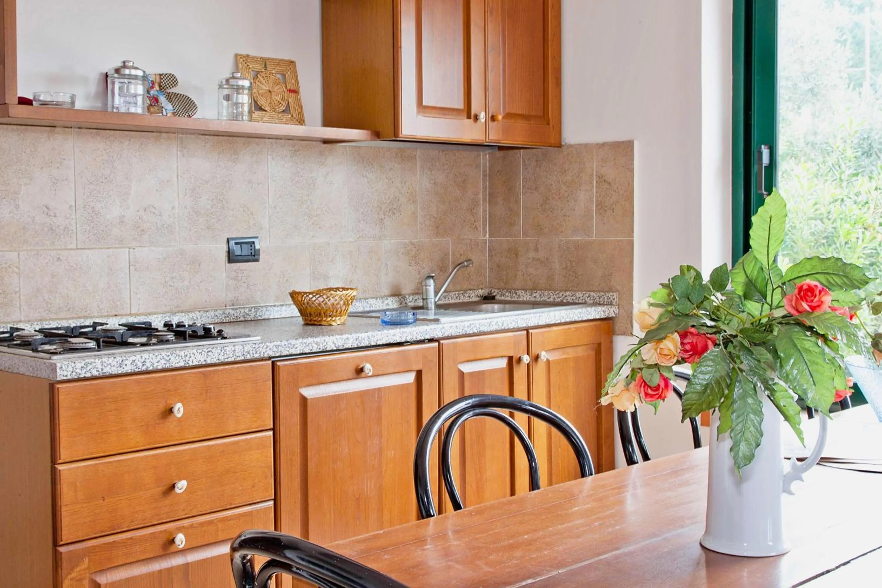 Kitchen or kitchenette in Residence with swimming - pool in Guardistallo