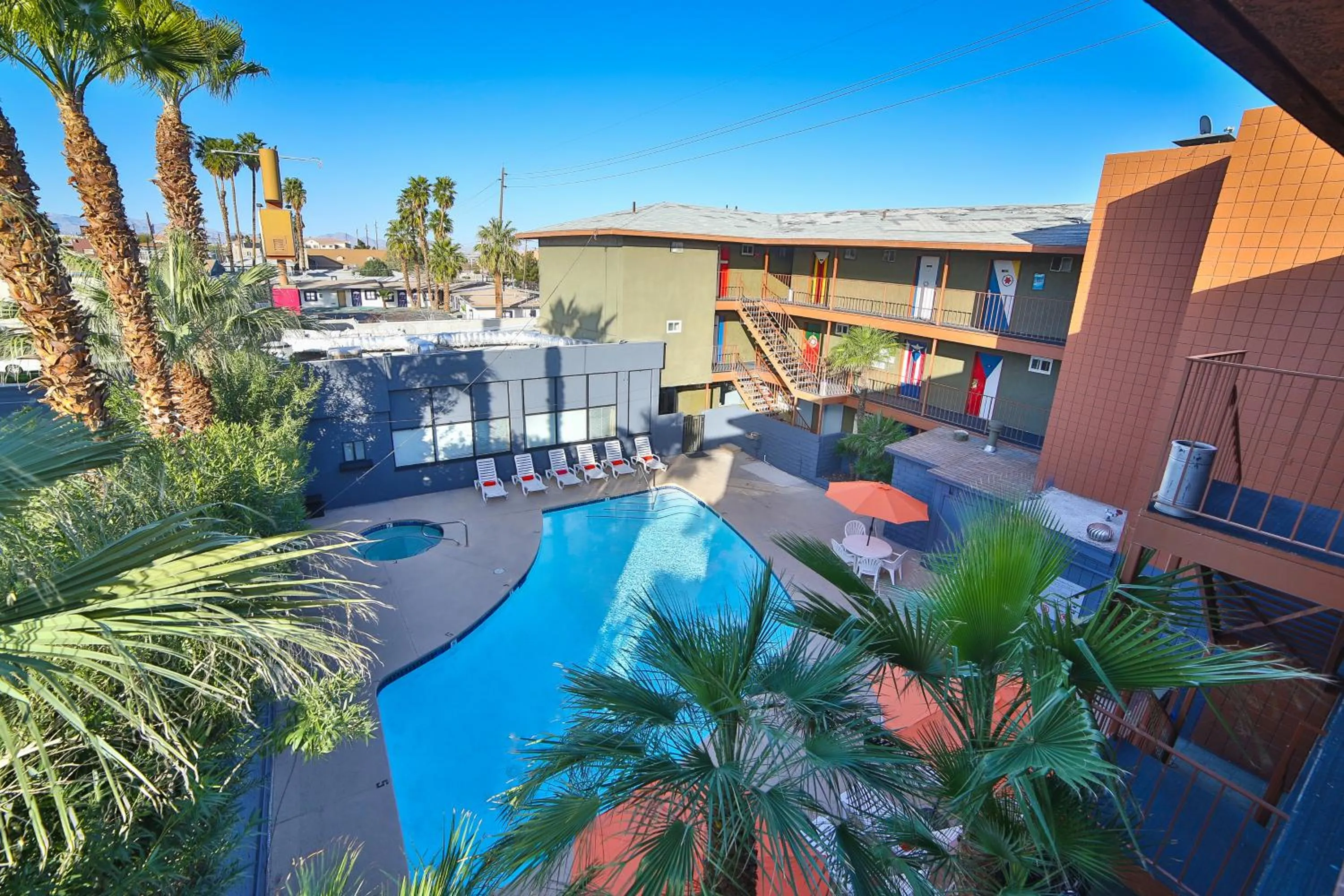 Pool view in Motel 6 - Las Vegas, NV – Downtown Fremont St Experience