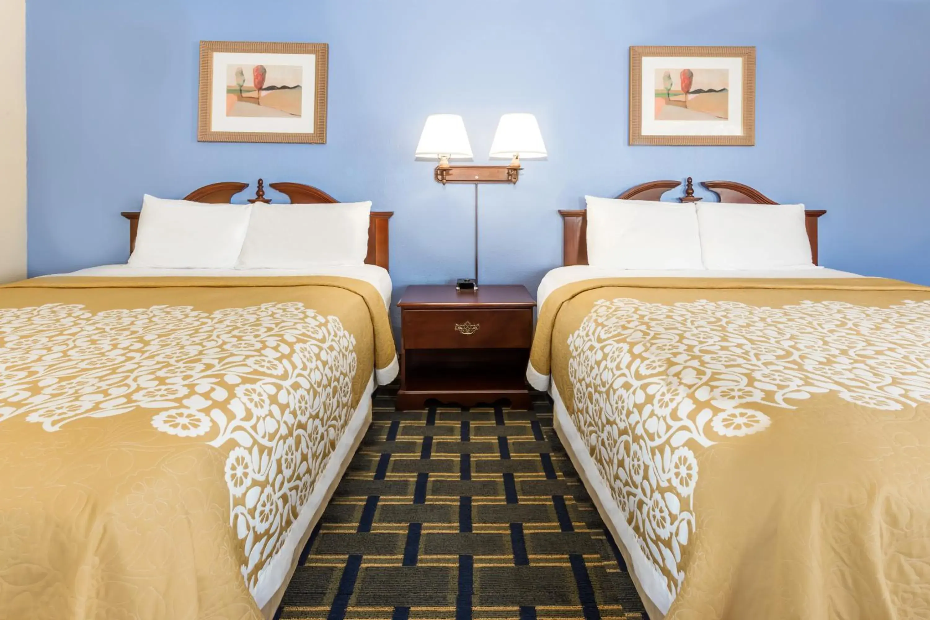 Decorative detail, Bed in Days Inn by Wyndham Plymouth Decorative detail, Bed in Days Inn by Wyndham Plymouth