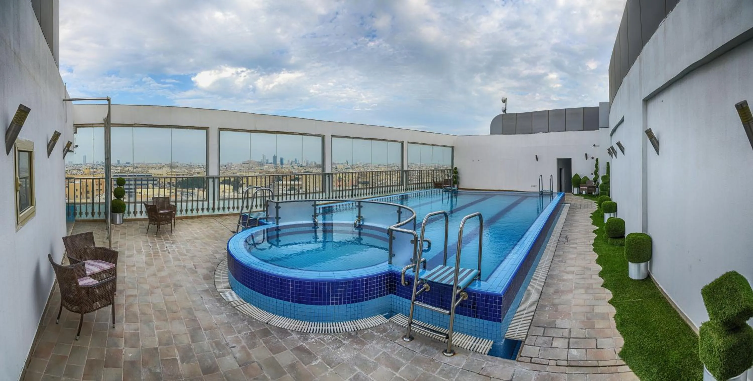 Pool view in Grand Mayral Hotel