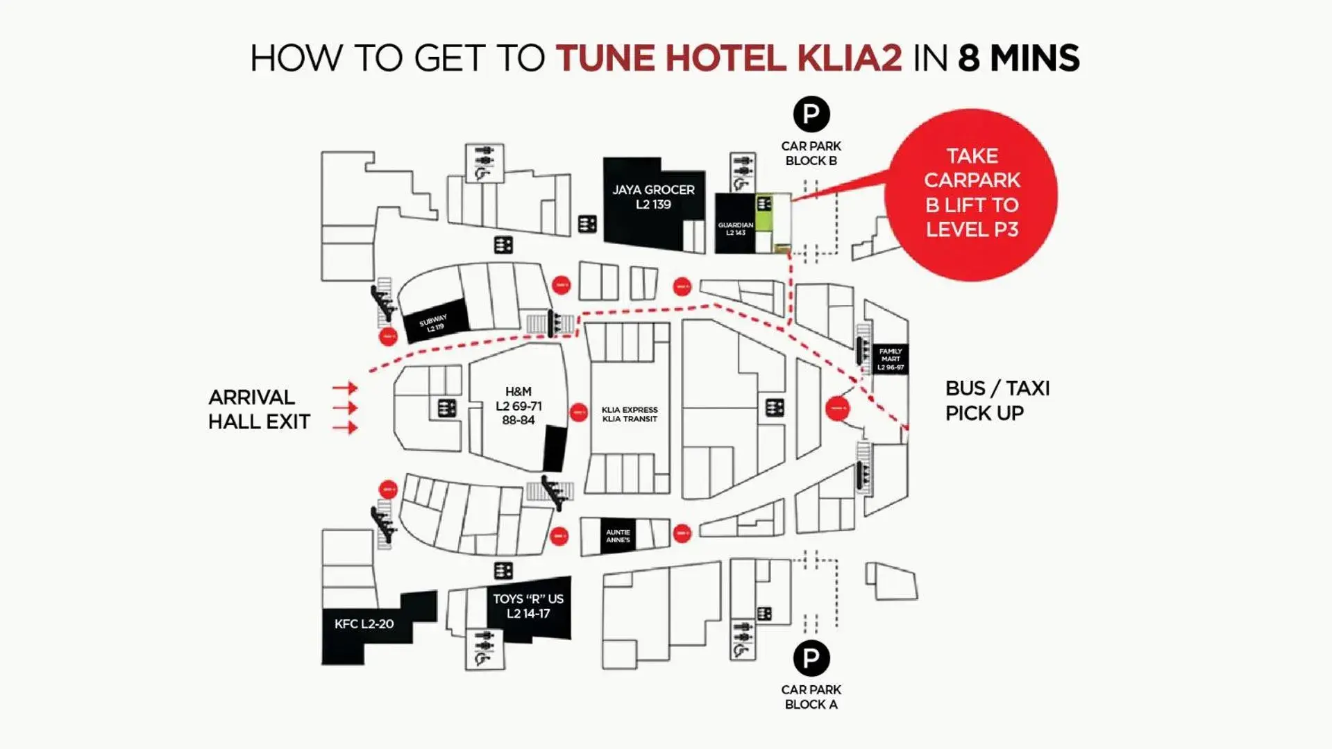 Landmark view in Tune Hotel KLIA-KLIA2, Airport Transit Hotel Landmark view in Tune Hotel KLIA-KLIA2, Airport Transit Hotel