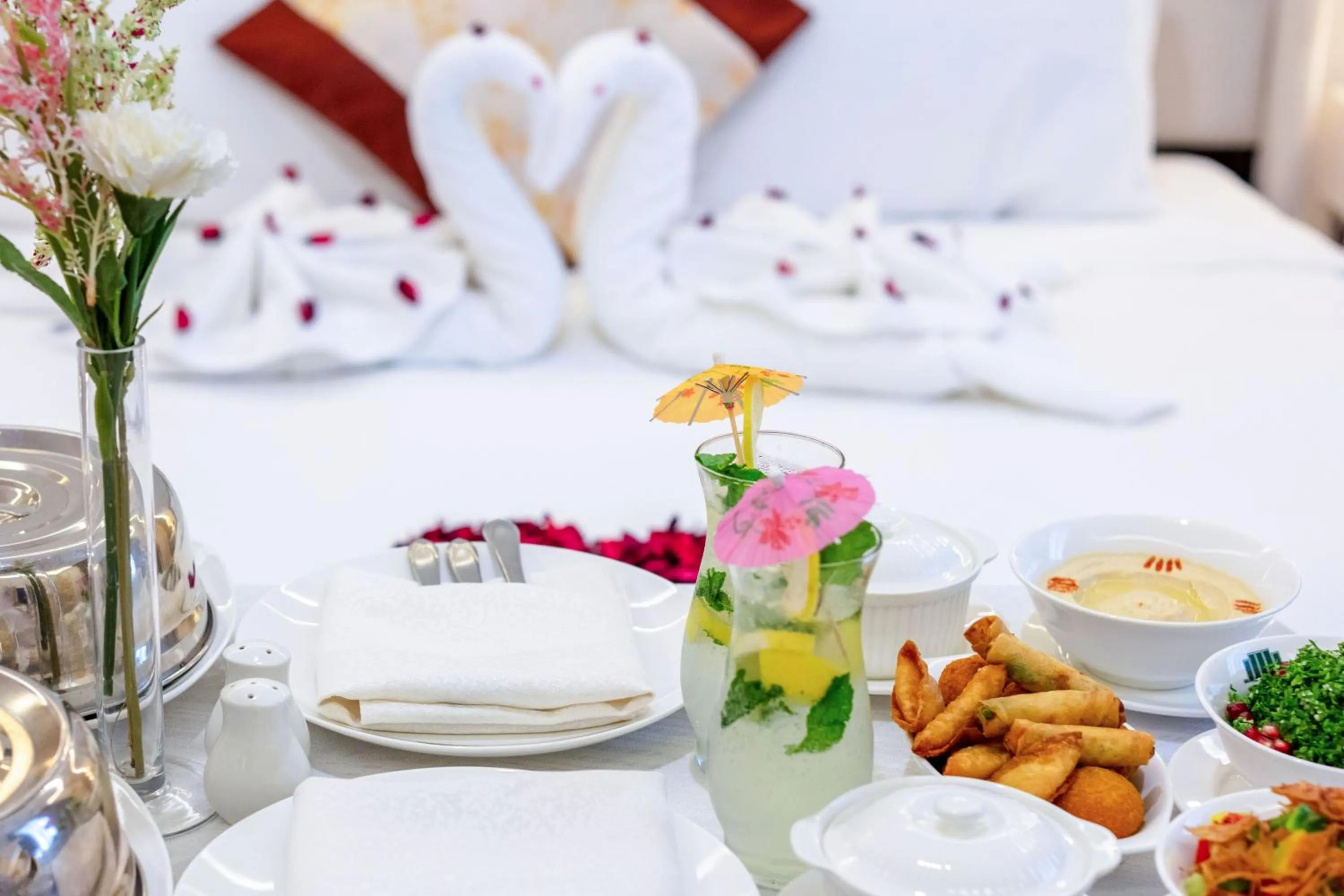 room service, Bed in City Tower Hotel