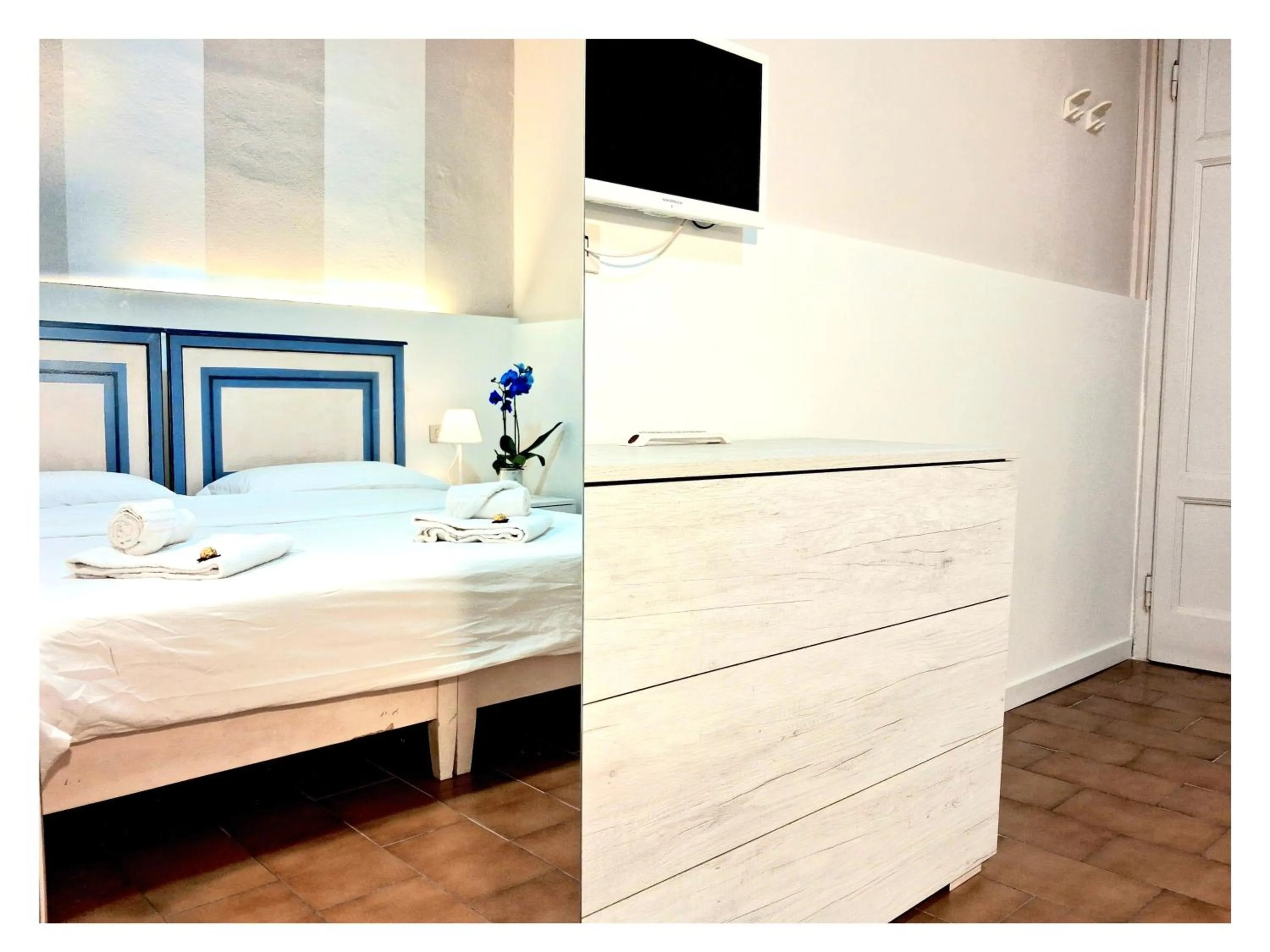 Bathroom, Bed in Hotel Le Giare