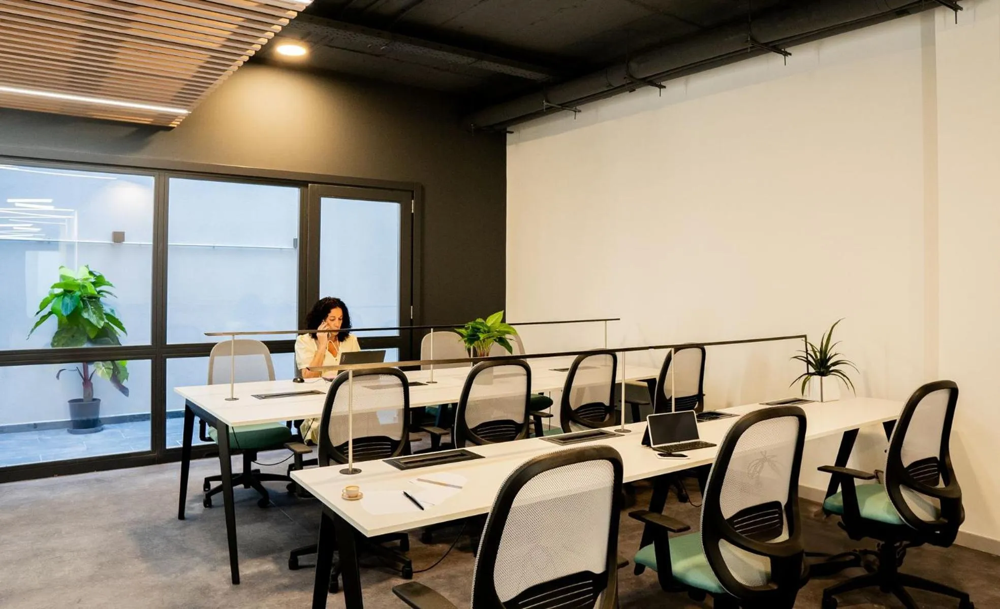 Seating area in Coliving Compostela