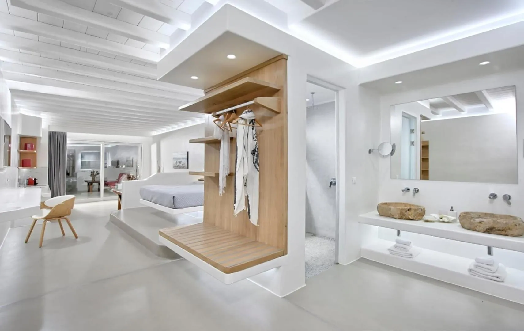 Photo of the whole room, Bed in AC Village Christoulis