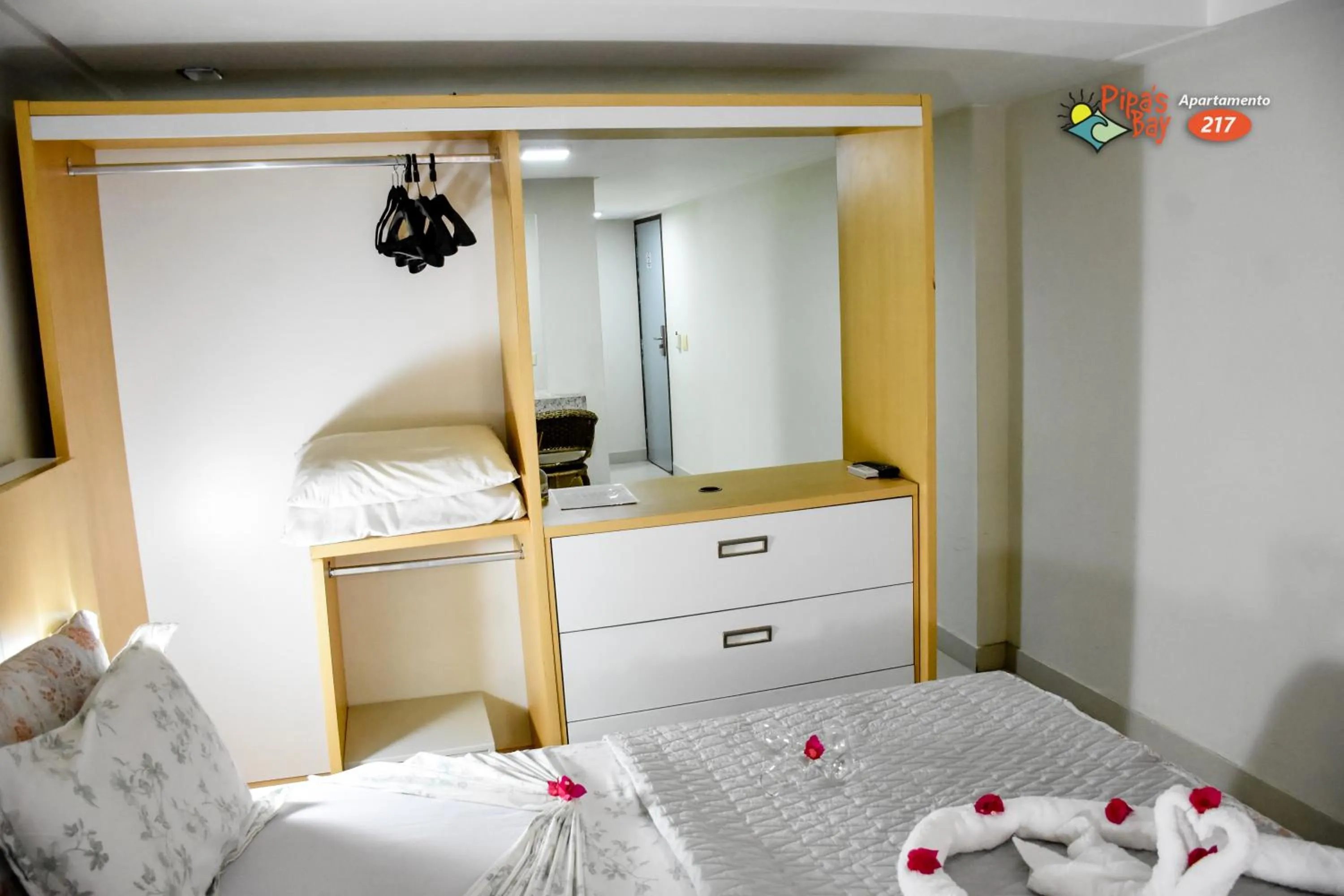 Bed in Flat no UNICO HOTEL BEIRA MAR Pipas Bay 217