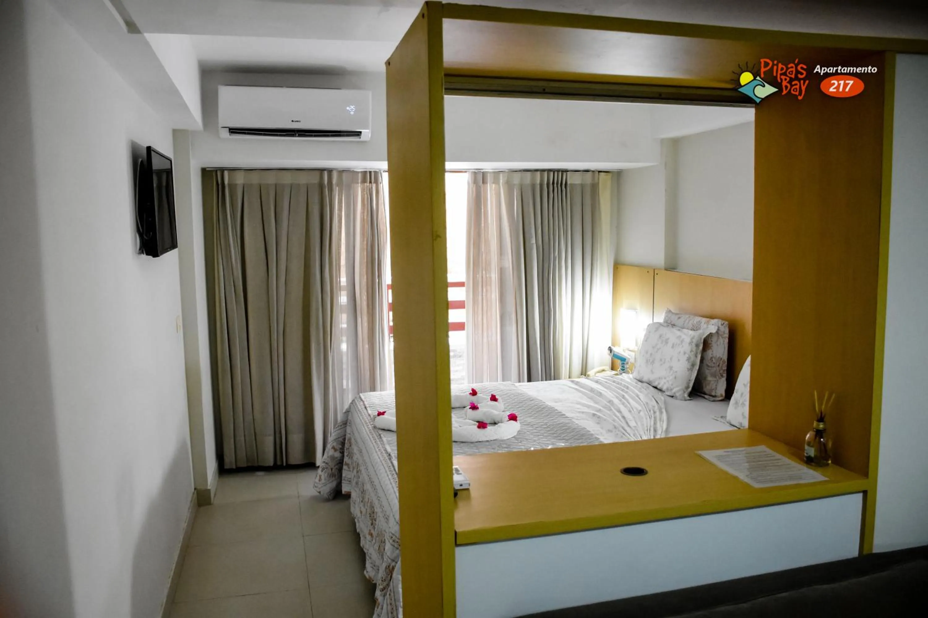 Bed in Flat no UNICO HOTEL BEIRA MAR Pipas Bay 217