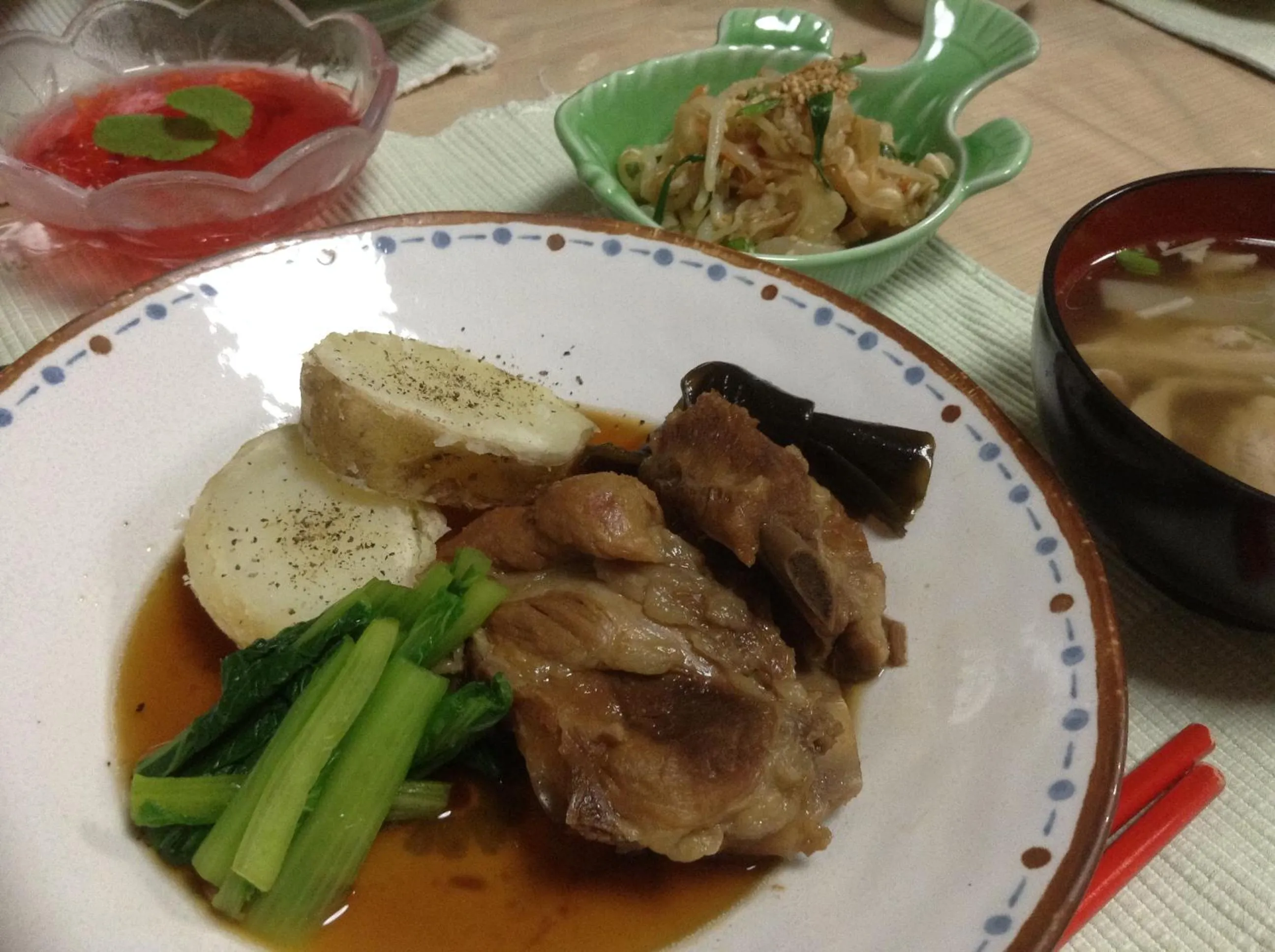 Food close-up in Minshuku Yadokari