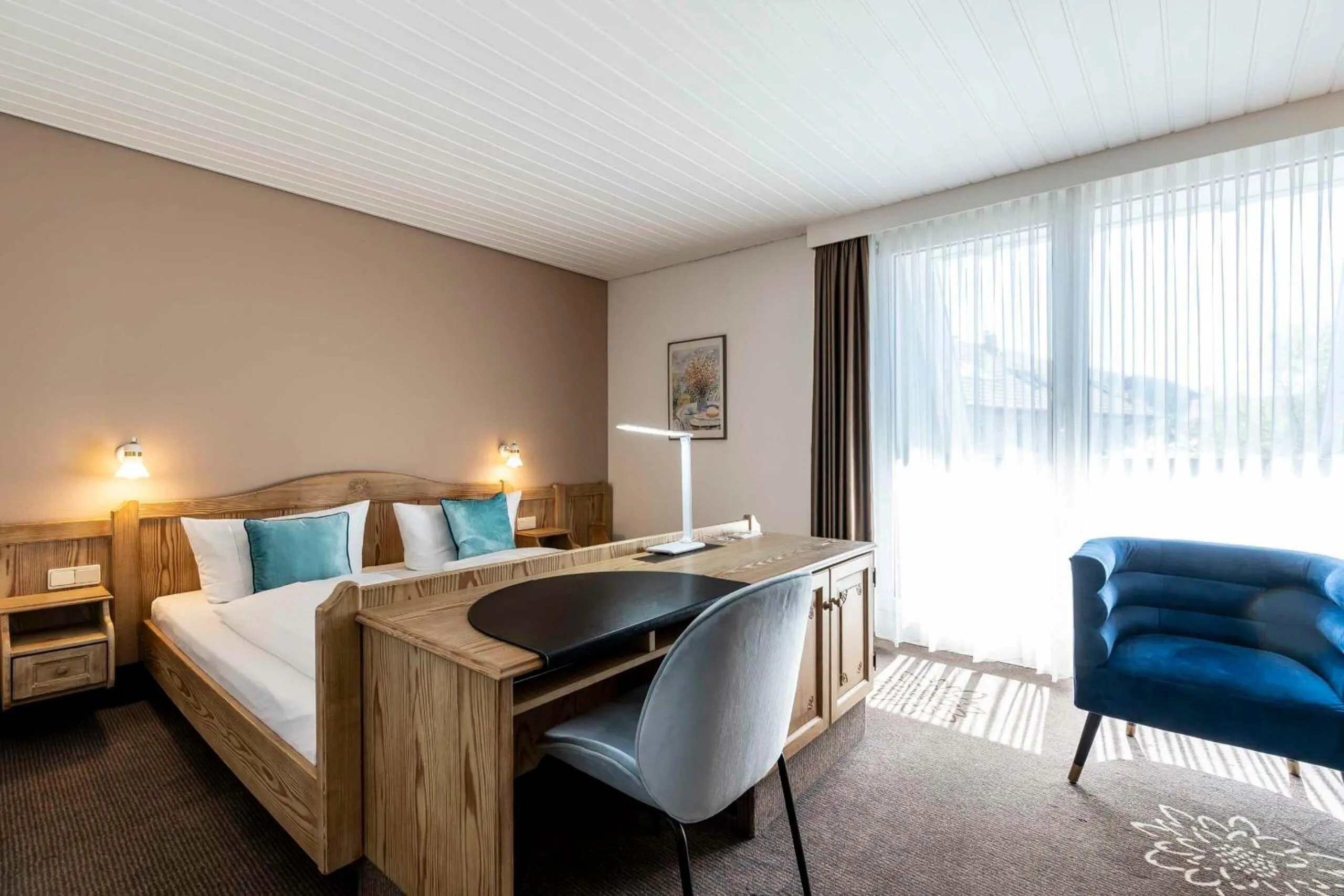 Photo of the whole room, Bed in Hotel in den Herrnwiesen