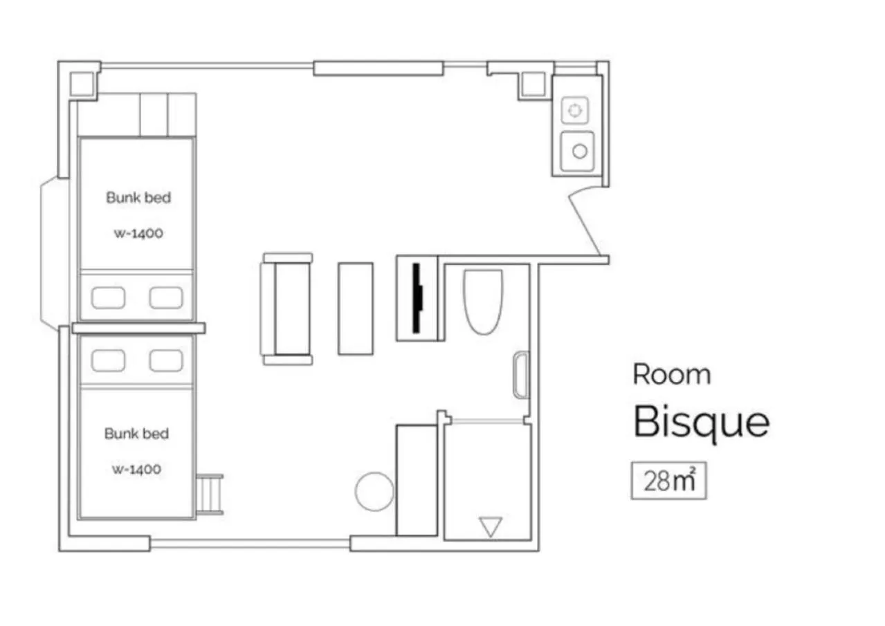 Floor plan in Hotel Tokyo Hub