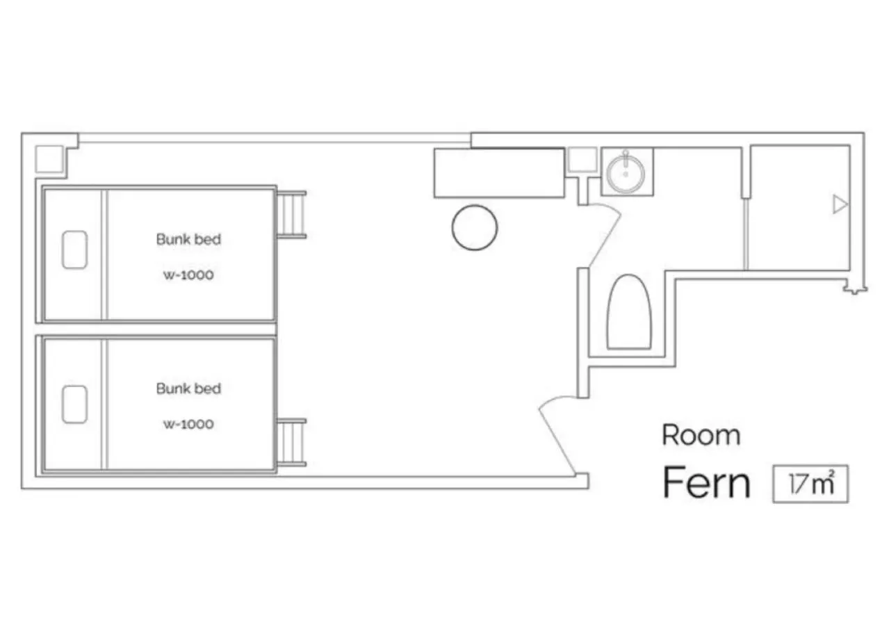 Floor plan in Hotel Tokyo Hub
