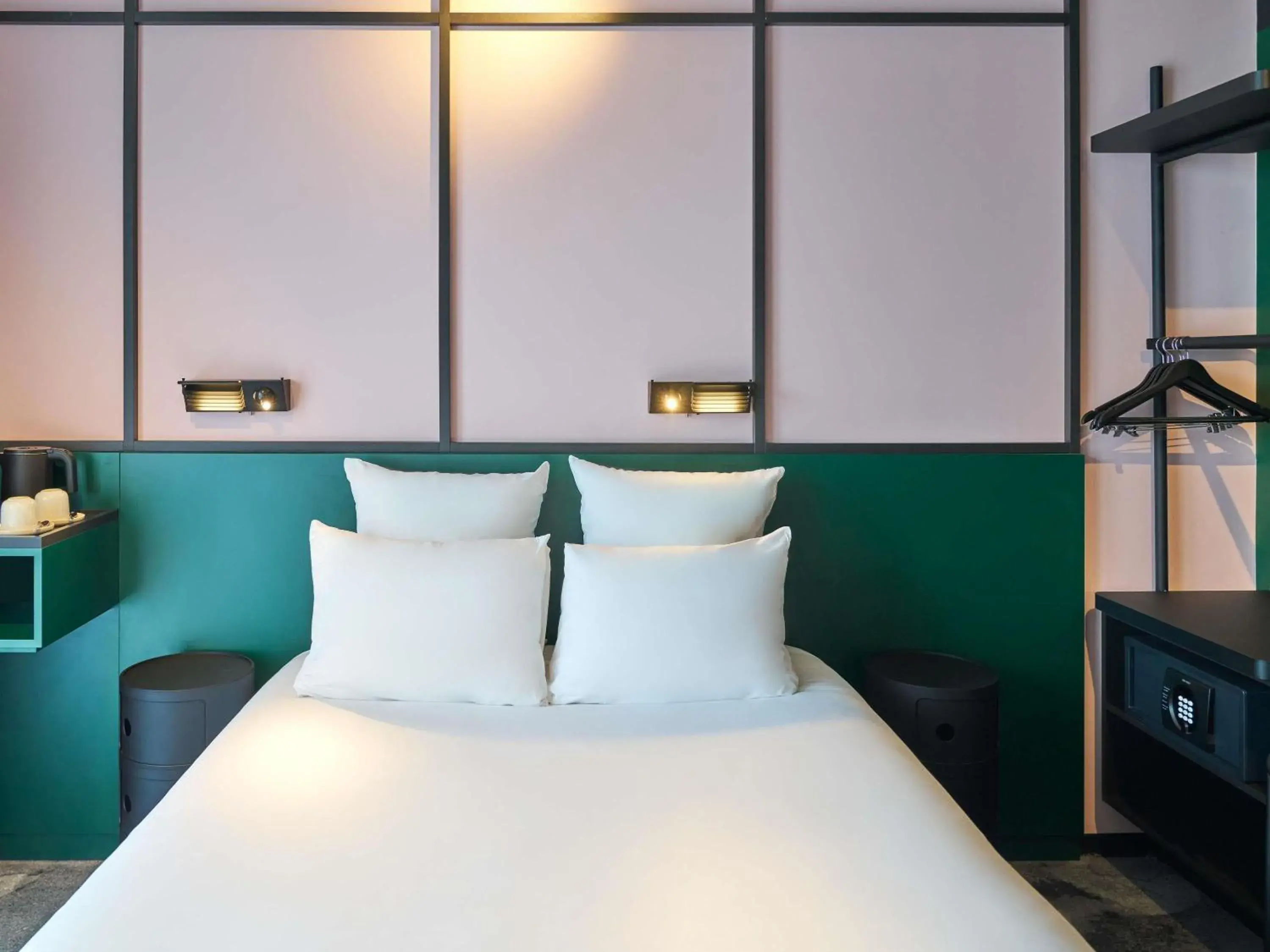 Bedroom, Bed in TRIBE Lyon Croix Rousse Bedroom, Bed in TRIBE Lyon Croix Rousse