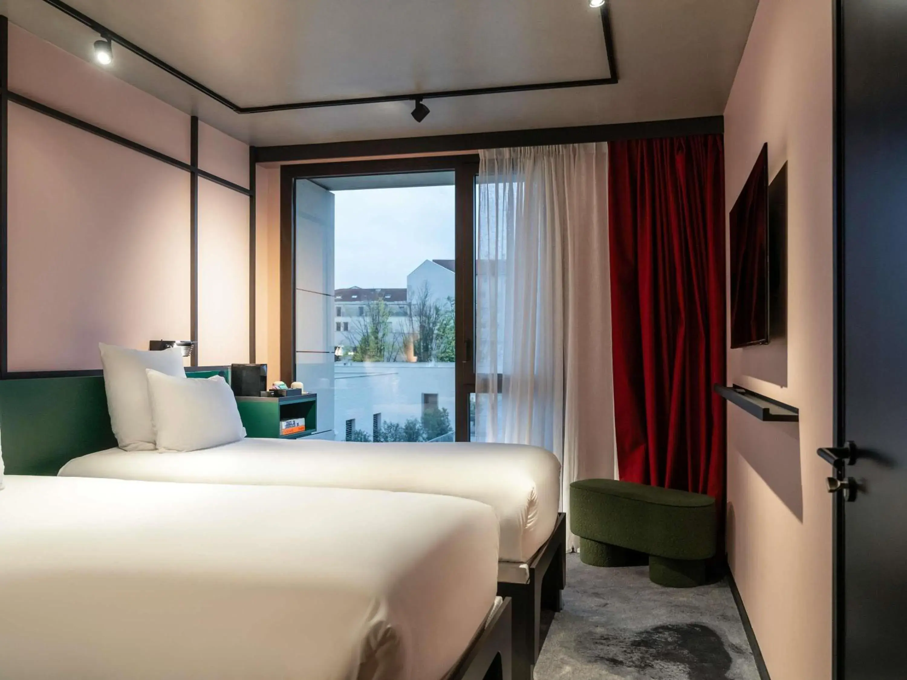 Bedroom, Bed in TRIBE Lyon Croix Rousse Bedroom, Bed in TRIBE Lyon Croix Rousse