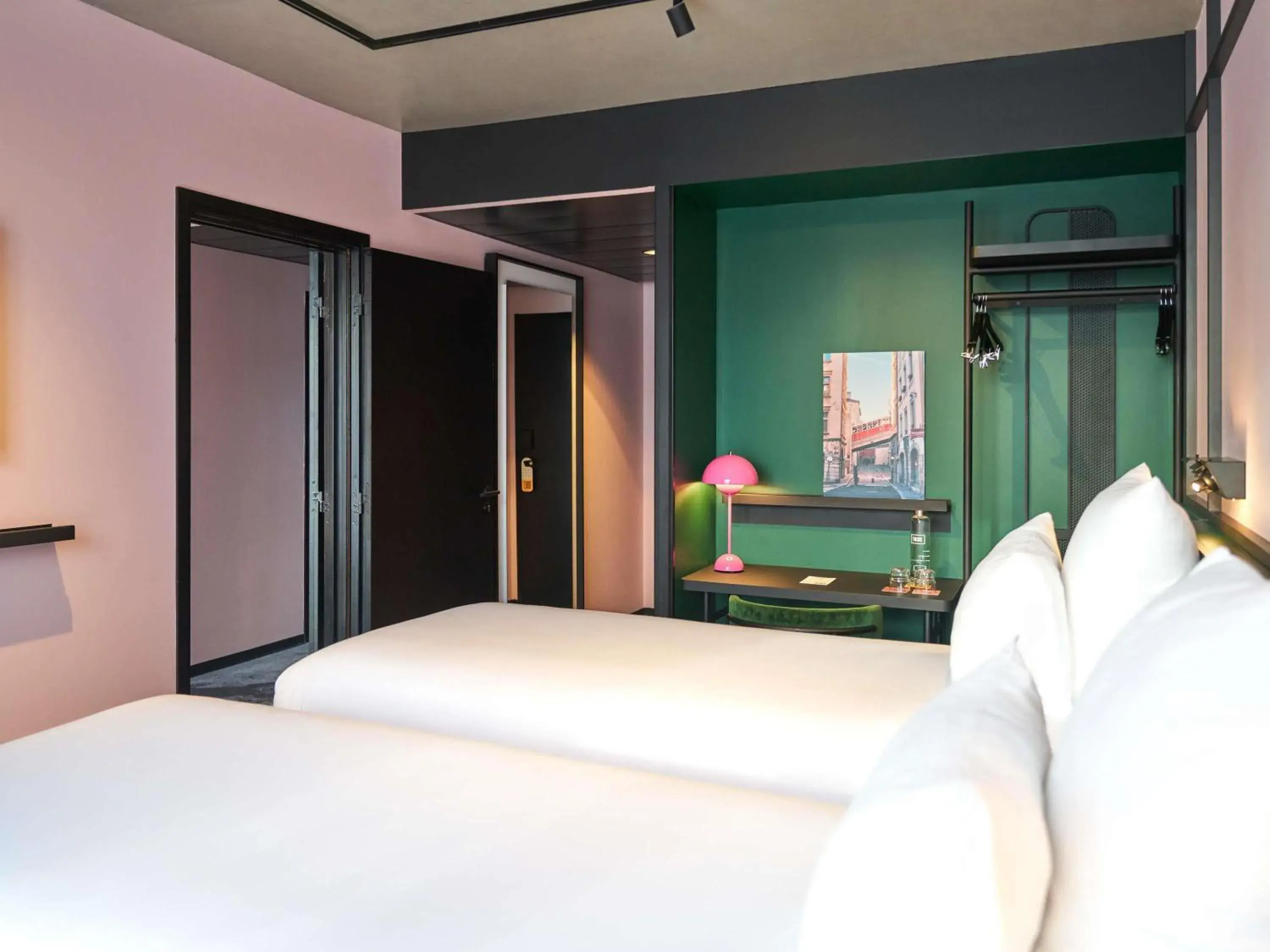 Bedroom, Bed in TRIBE Lyon Croix Rousse Bedroom, Bed in TRIBE Lyon Croix Rousse