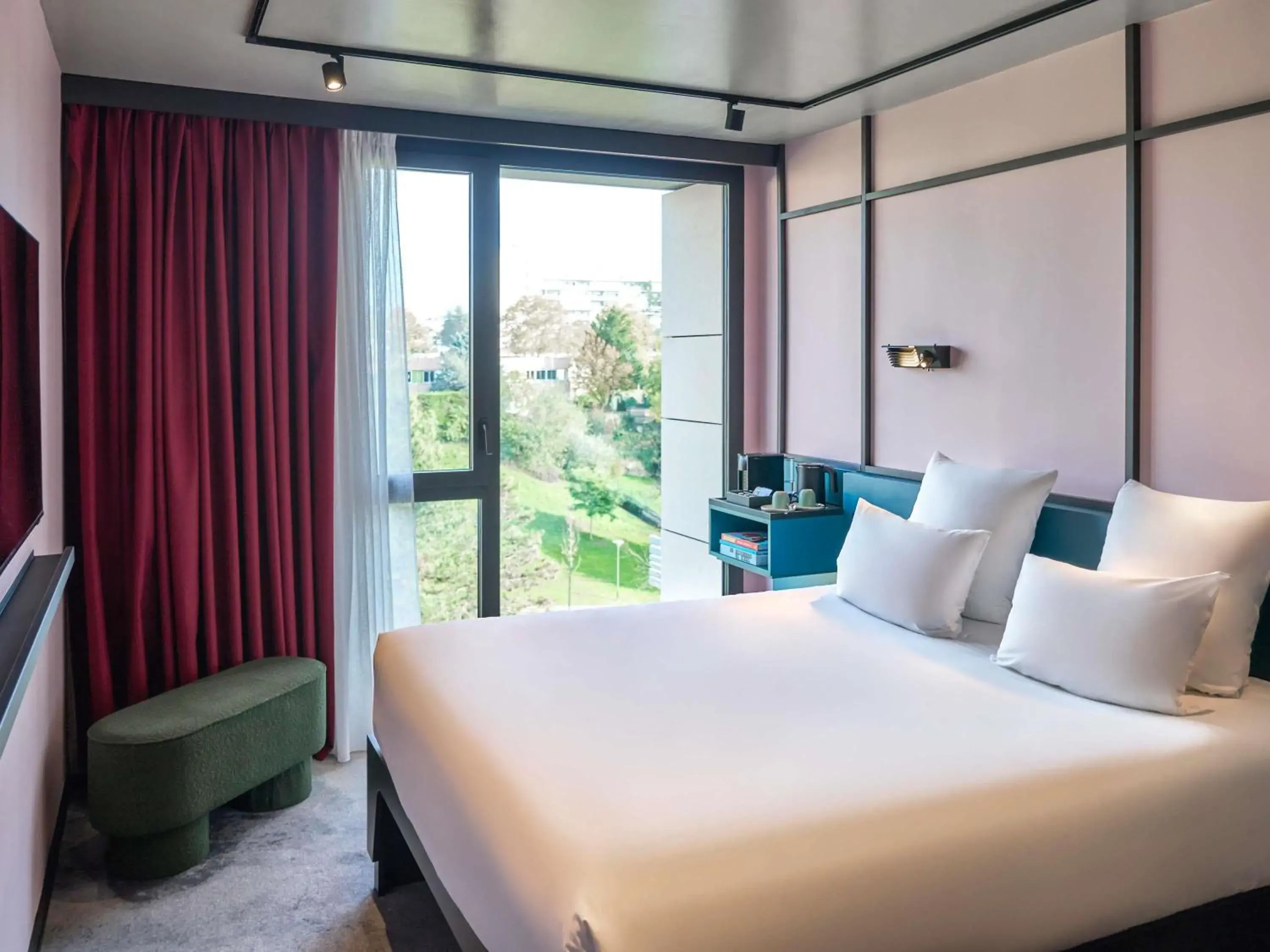 Bedroom, Bed in TRIBE Lyon Croix Rousse Bedroom, Bed in TRIBE Lyon Croix Rousse