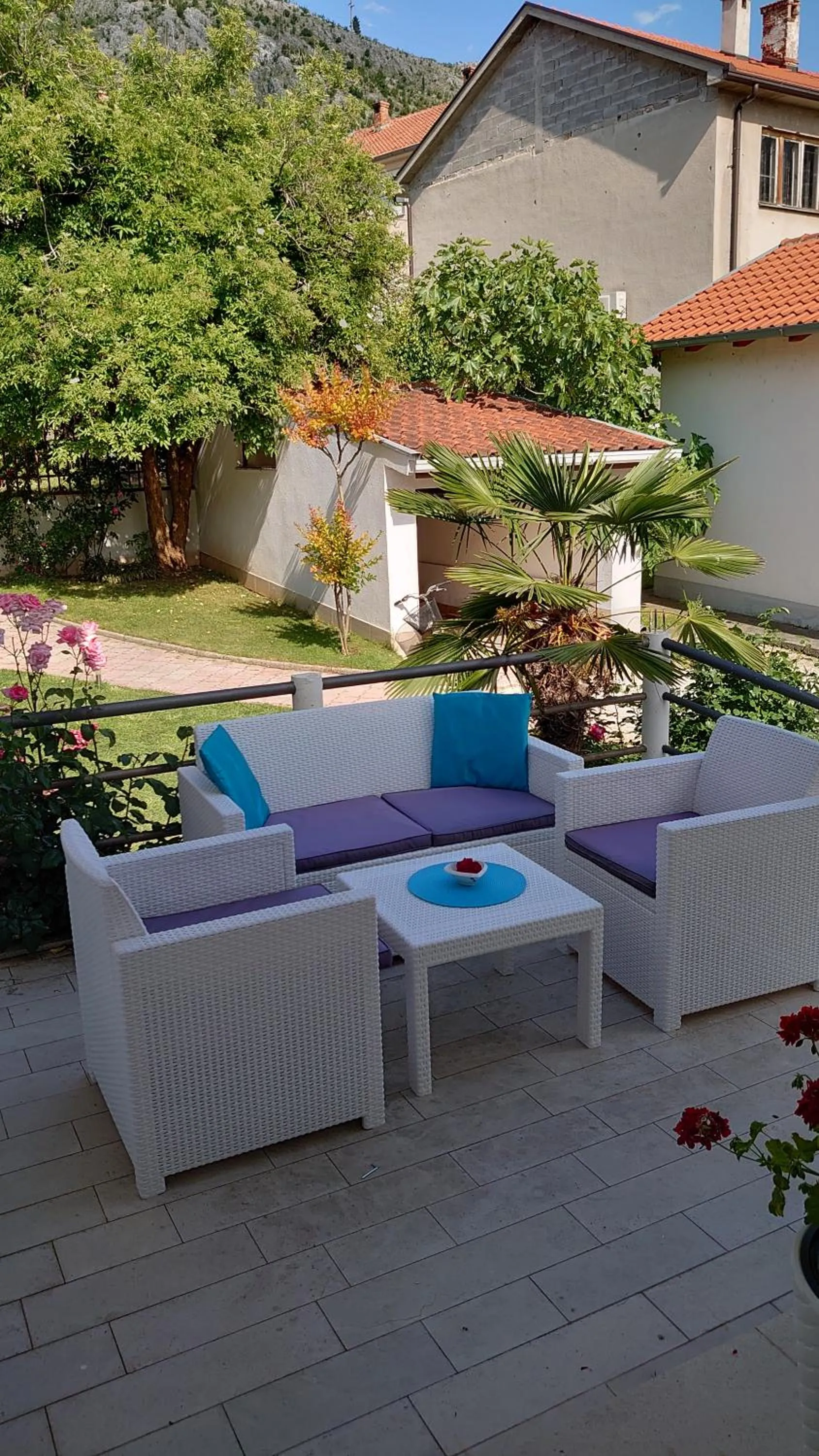 Balcony/Terrace in Apartments Tulipan - with free private parking garage