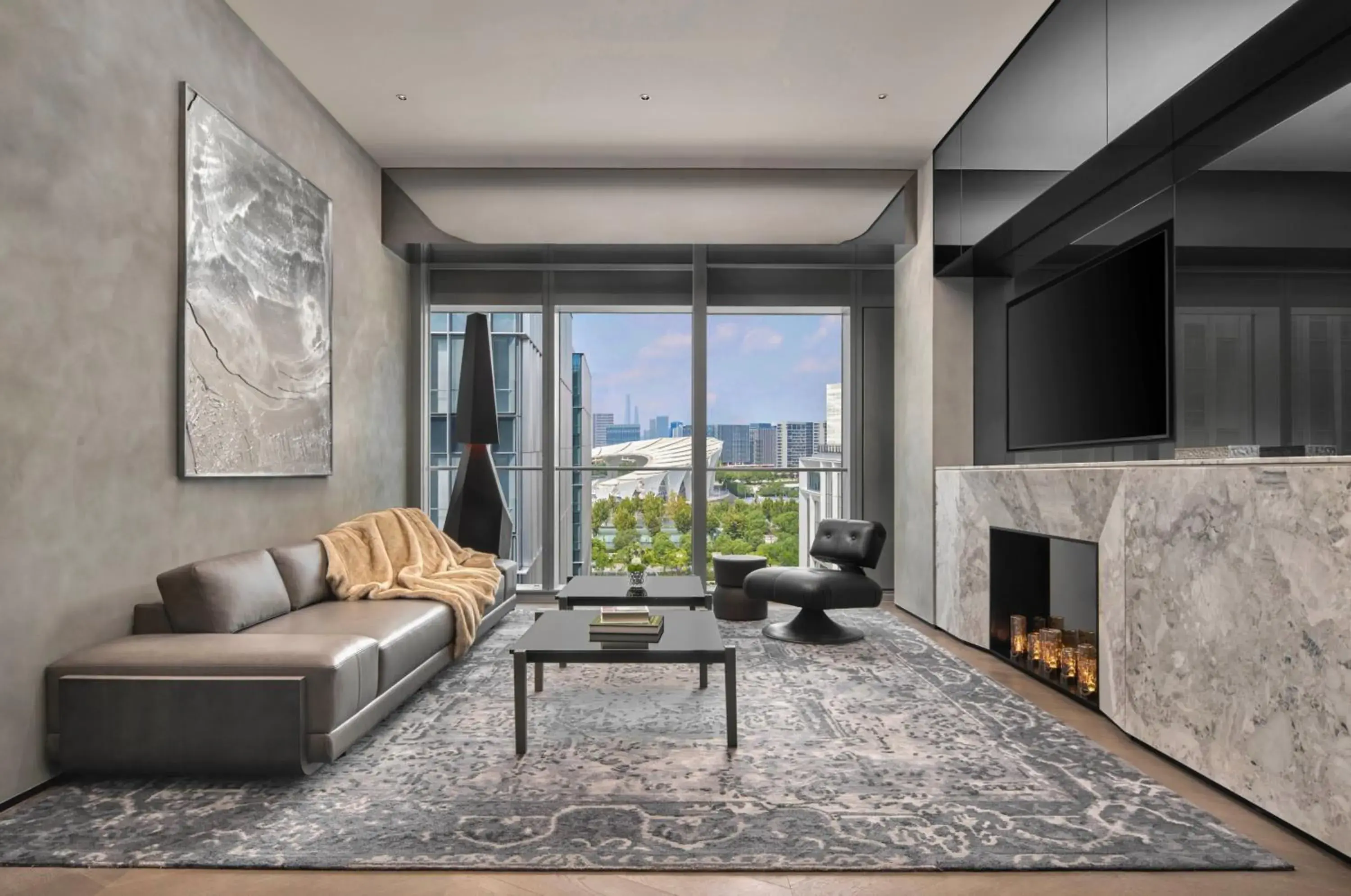 Living room in Kimpton Qiantan Shanghai by IHG Living room in Kimpton Qiantan Shanghai by IHG