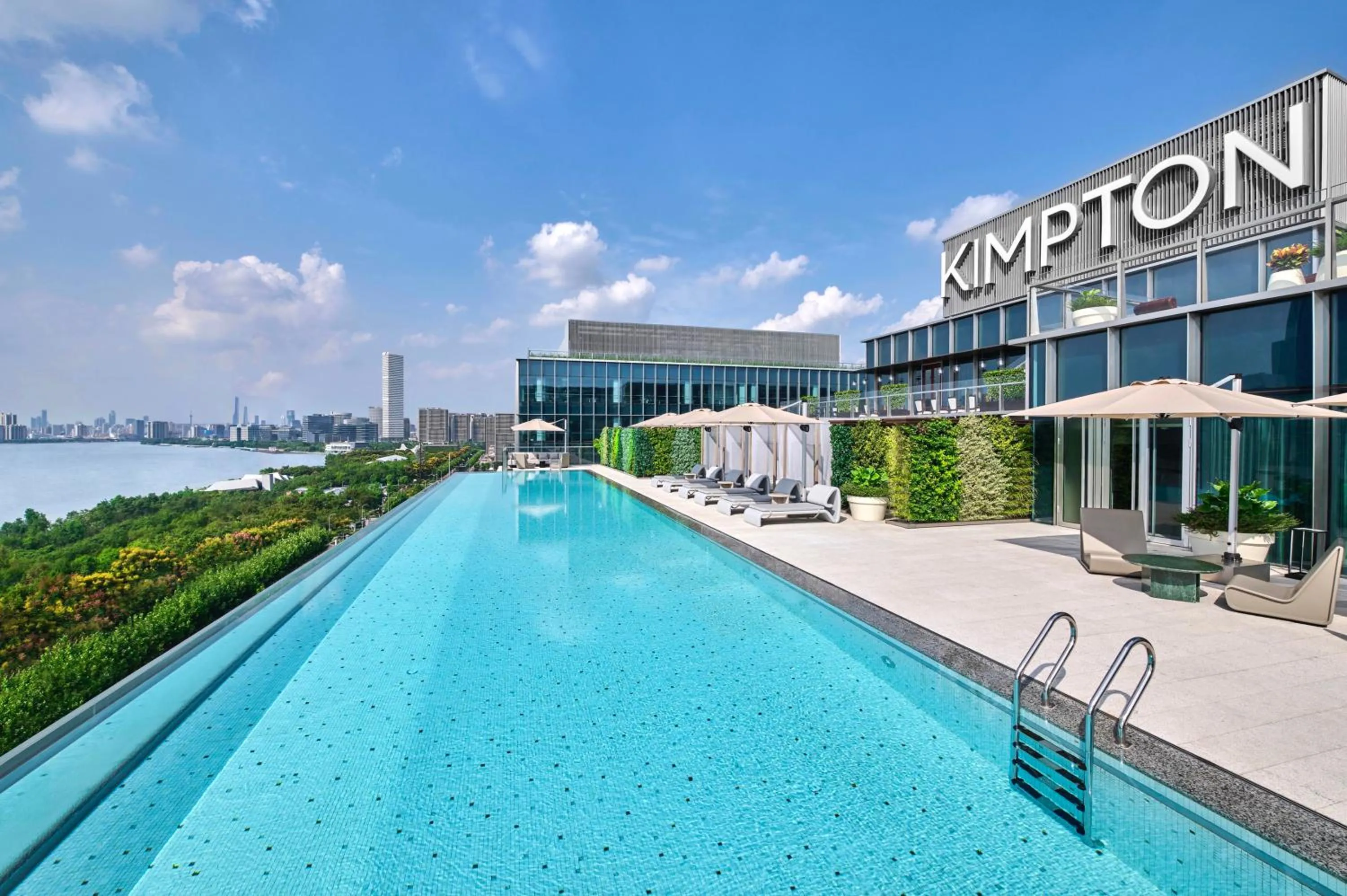Swimming pool in Kimpton Qiantan Shanghai by IHG