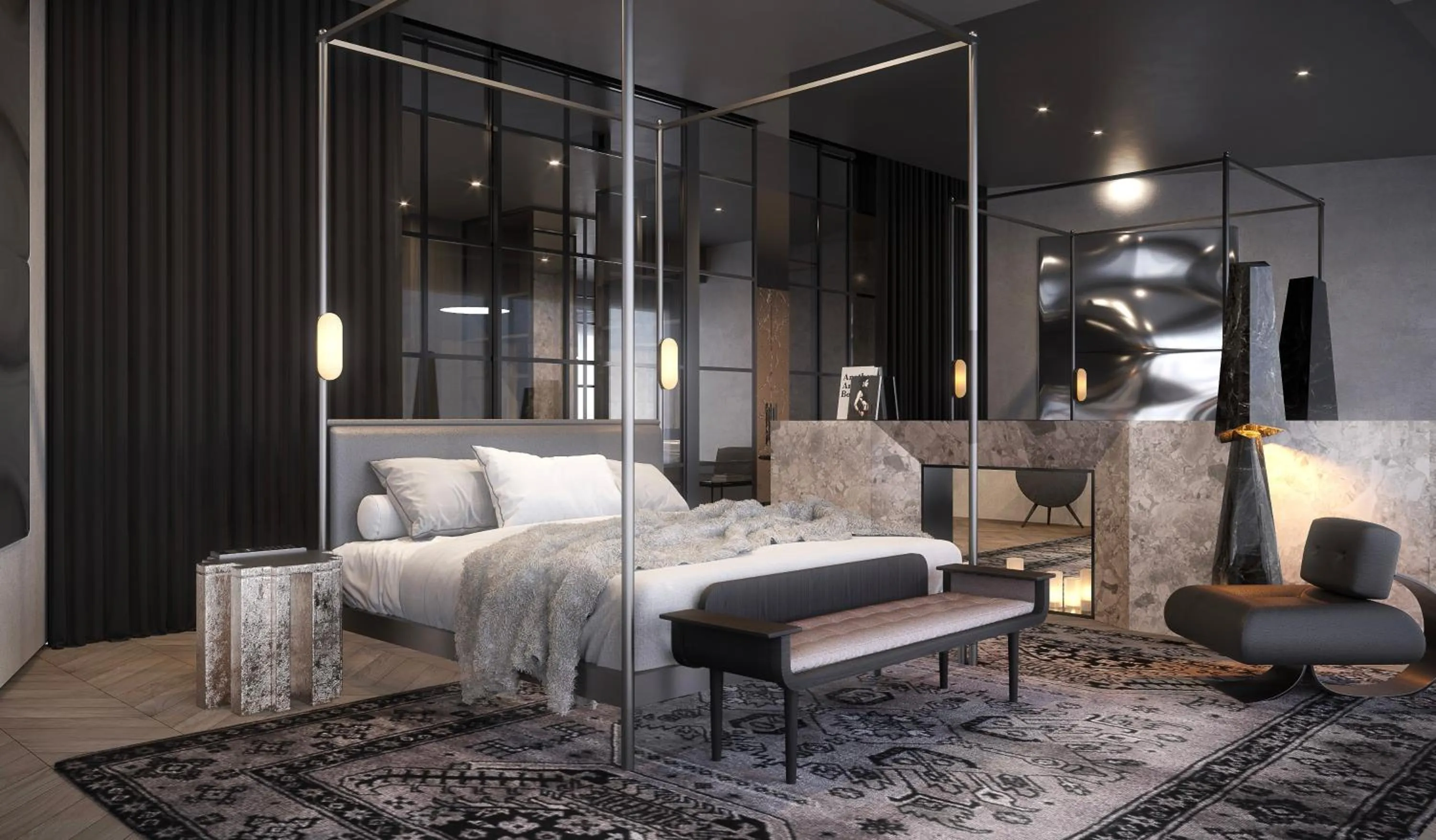 Bedroom, Bed in Kimpton Qiantan Shanghai by IHG