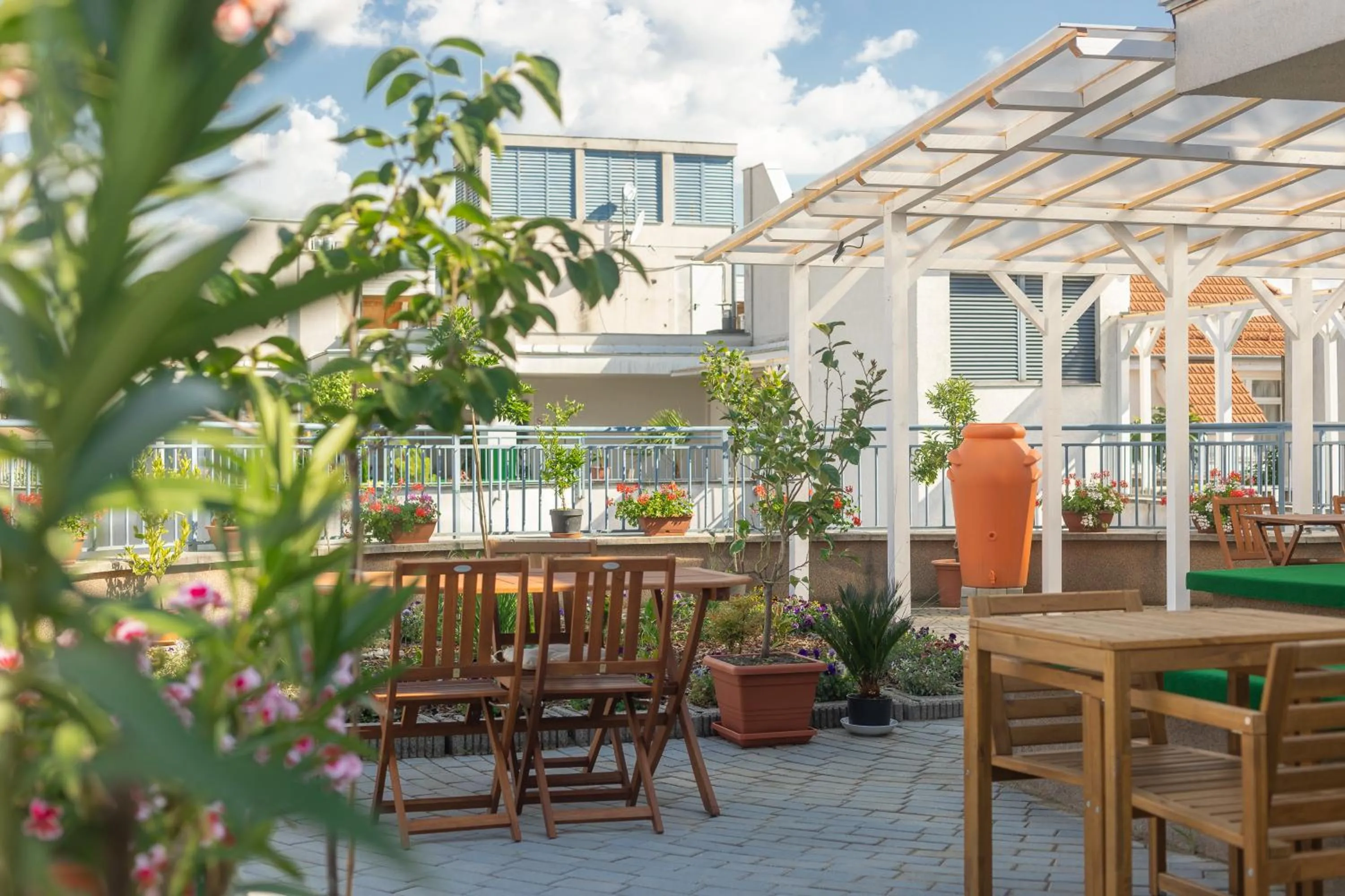Patio in Rooftop City Residence