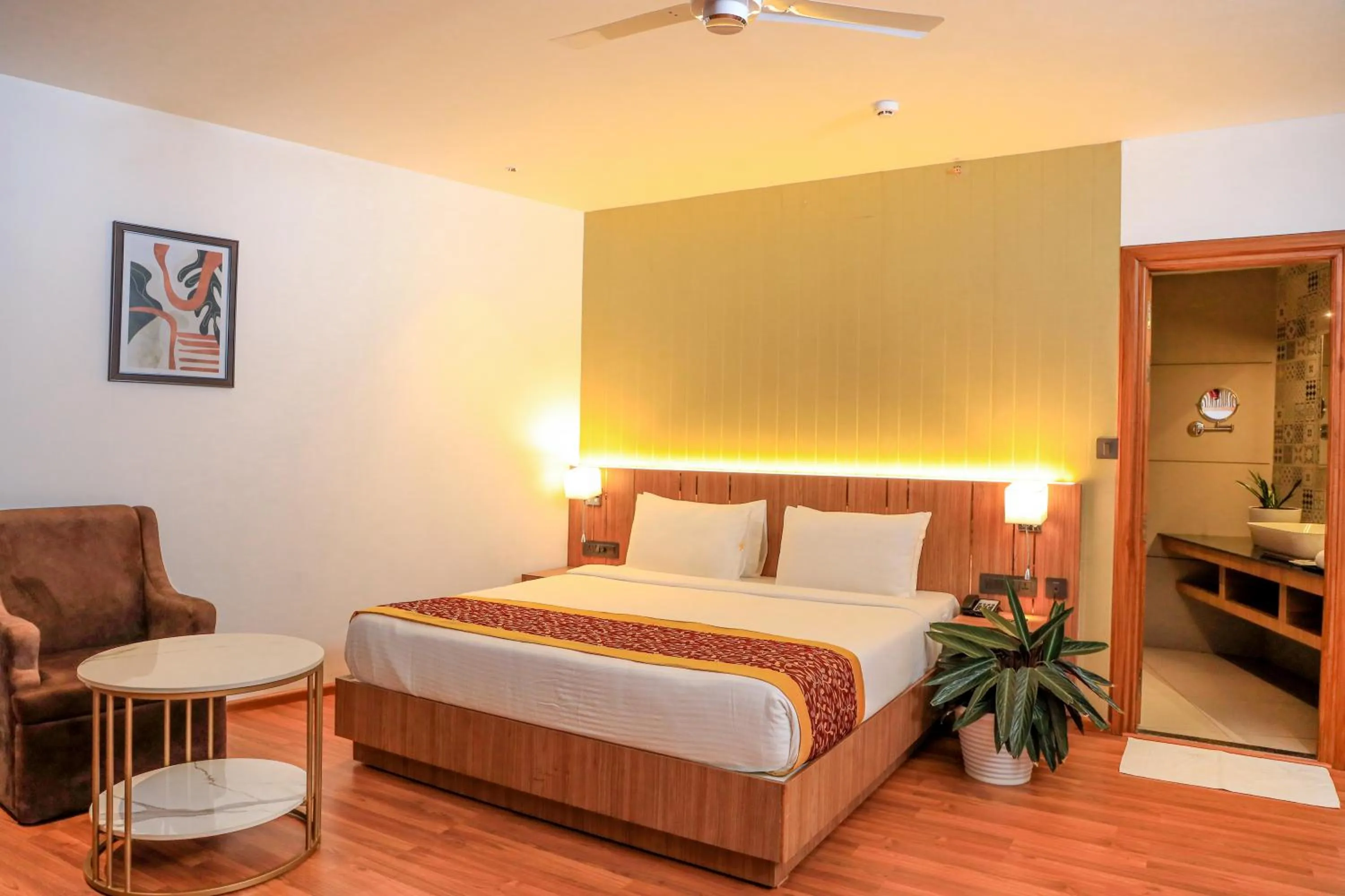 Bed in Hotel Sky Sierra Wayanad