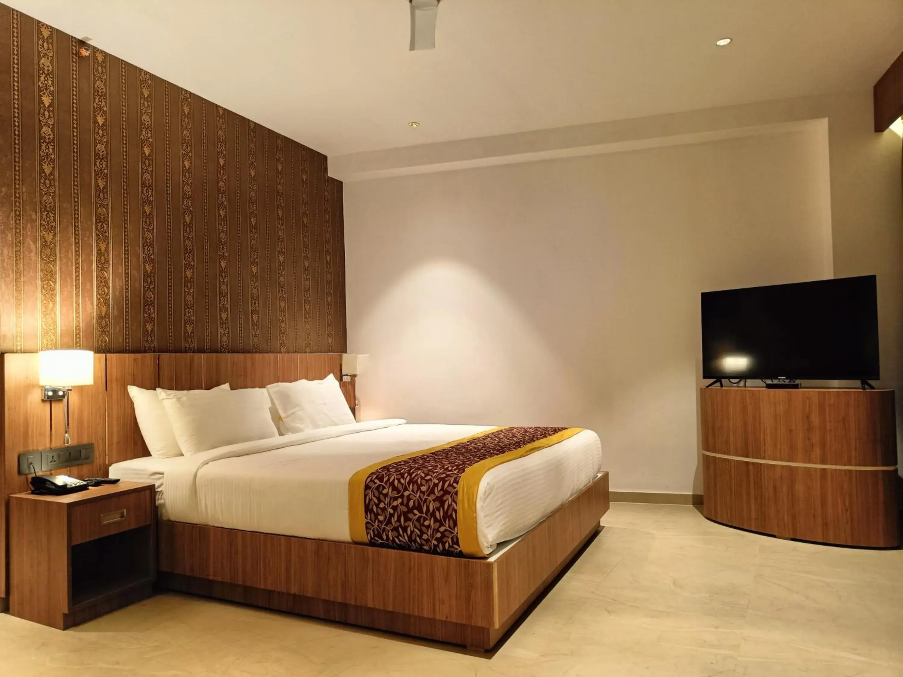 Bed in Hotel Sky Sierra Wayanad Bed in Hotel Sky Sierra Wayanad