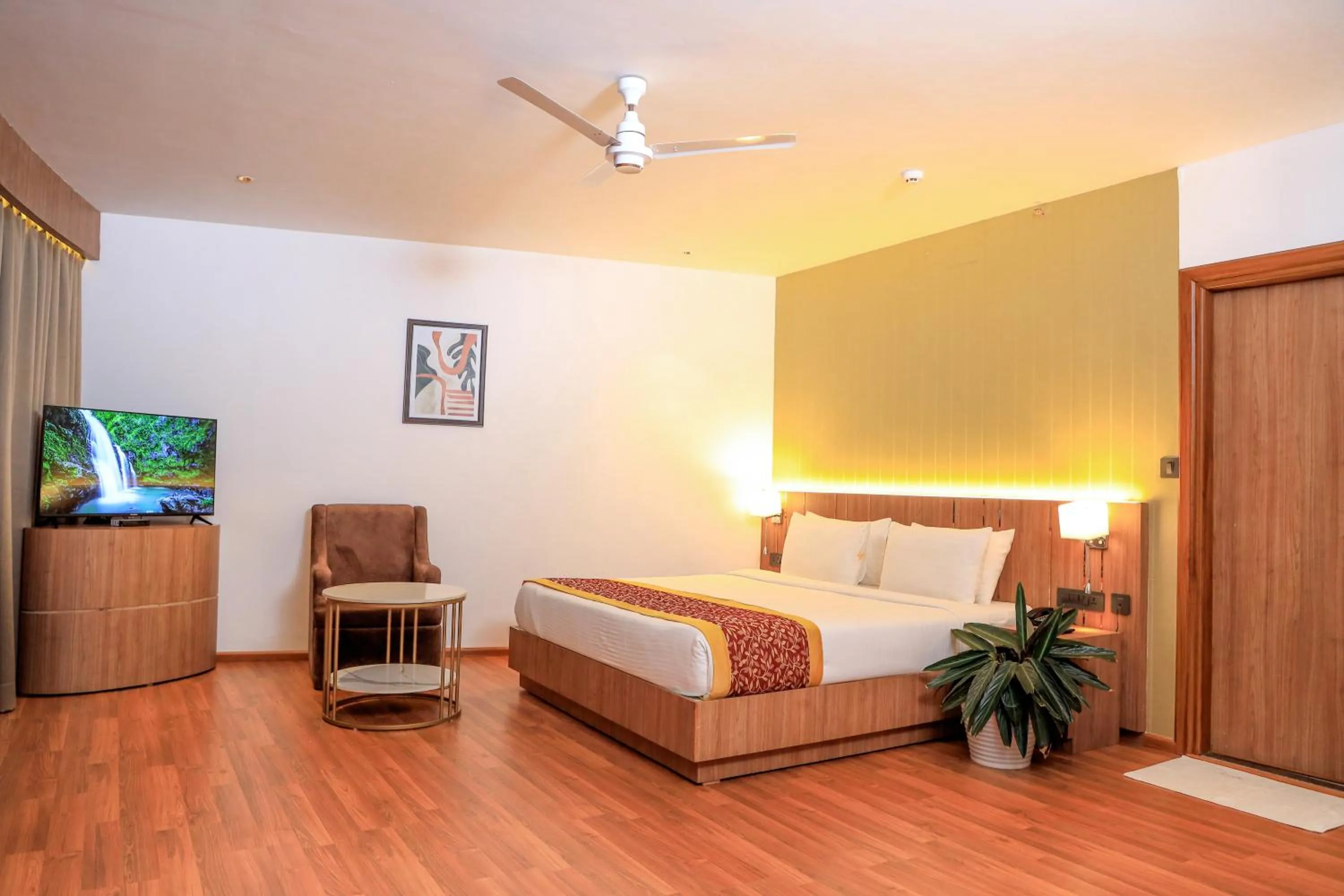 Bed in Hotel Sky Sierra Wayanad