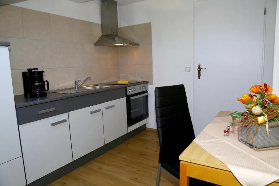 Kitchen or kitchenette in Landhotel Garni Schweizerhaus