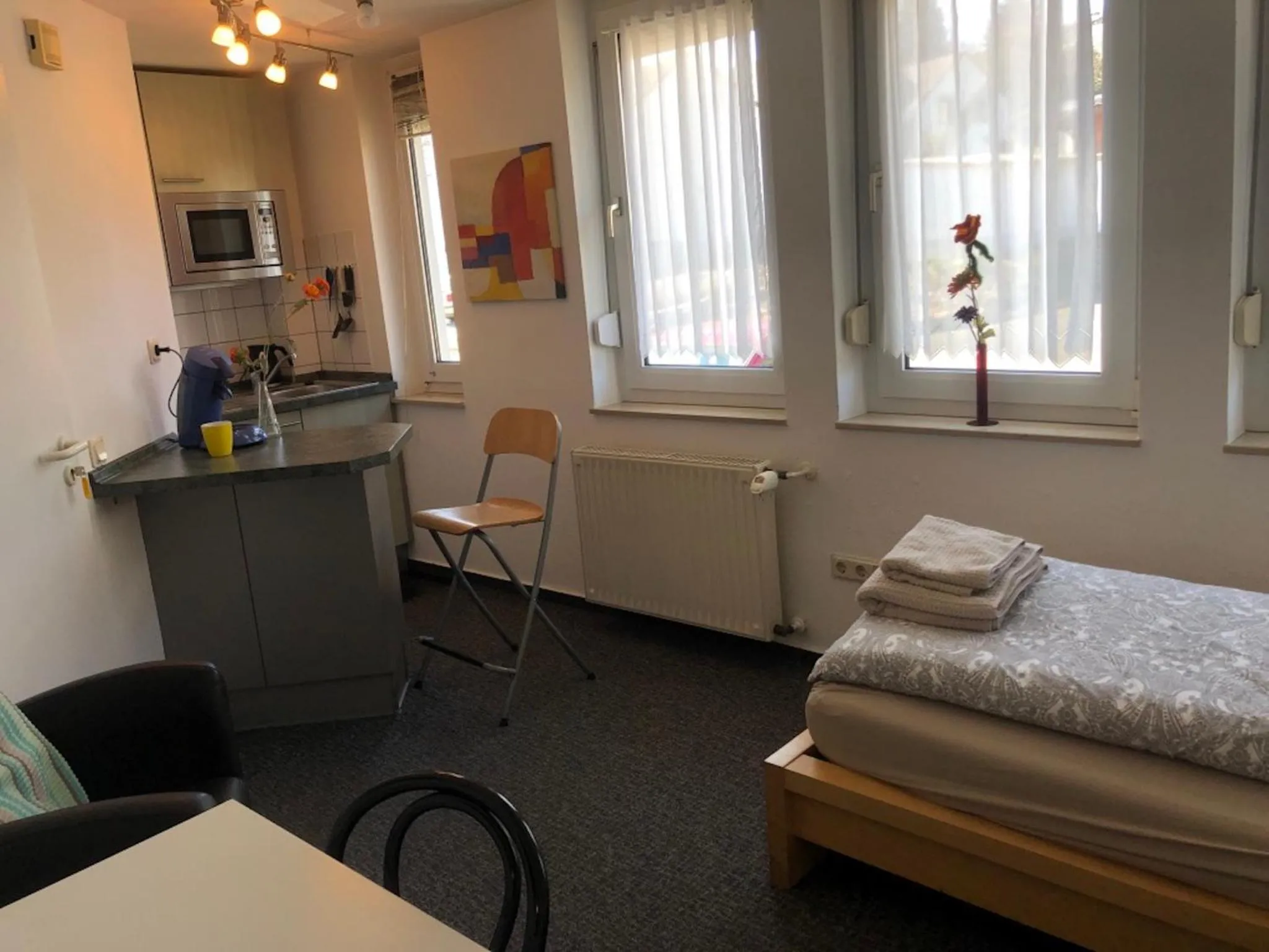 Coffee/tea facilities, Bed in Apartmenthaus Somborn