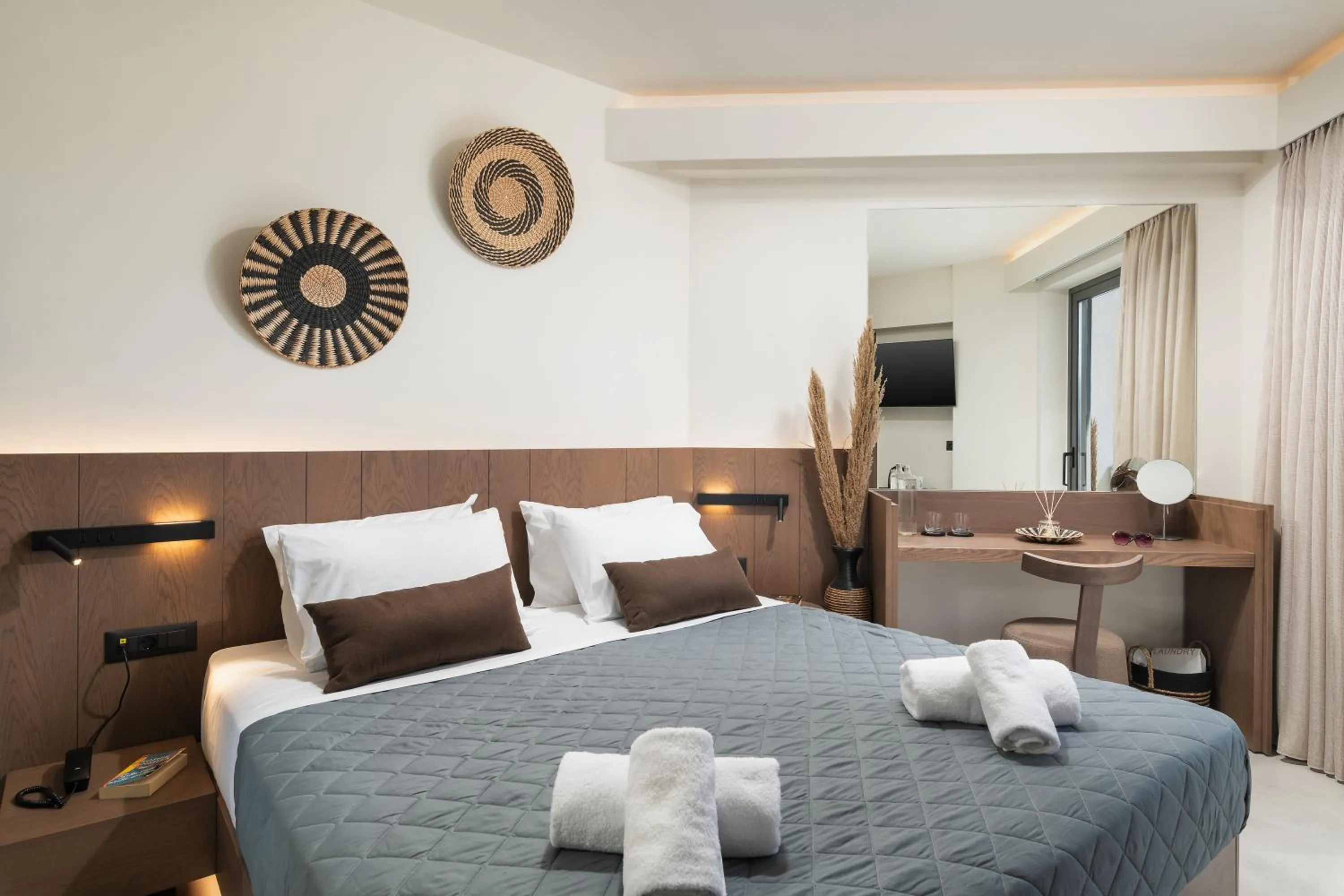 Bed in Elia Agia Marina Resort