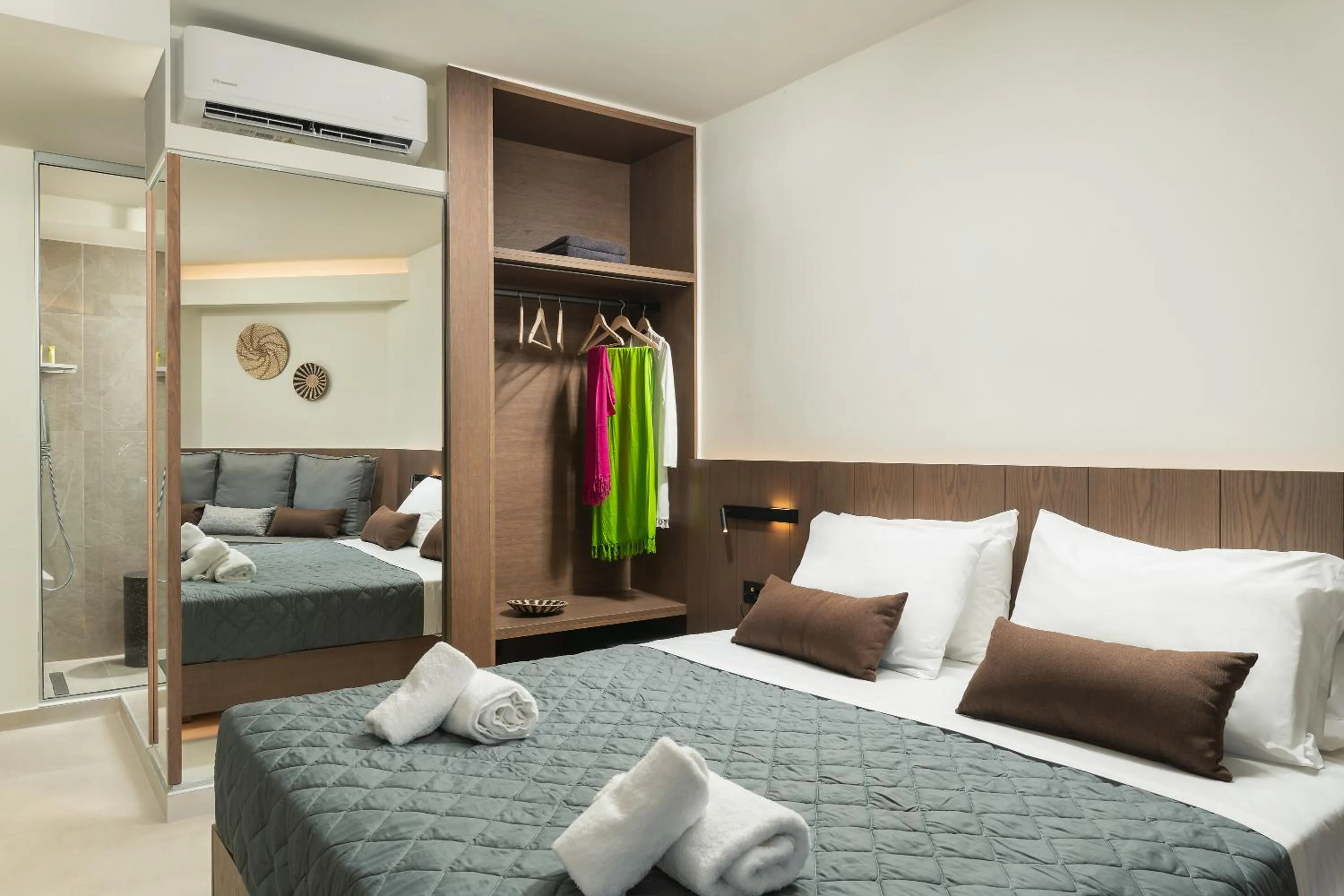 Bed in Elia Agia Marina Resort