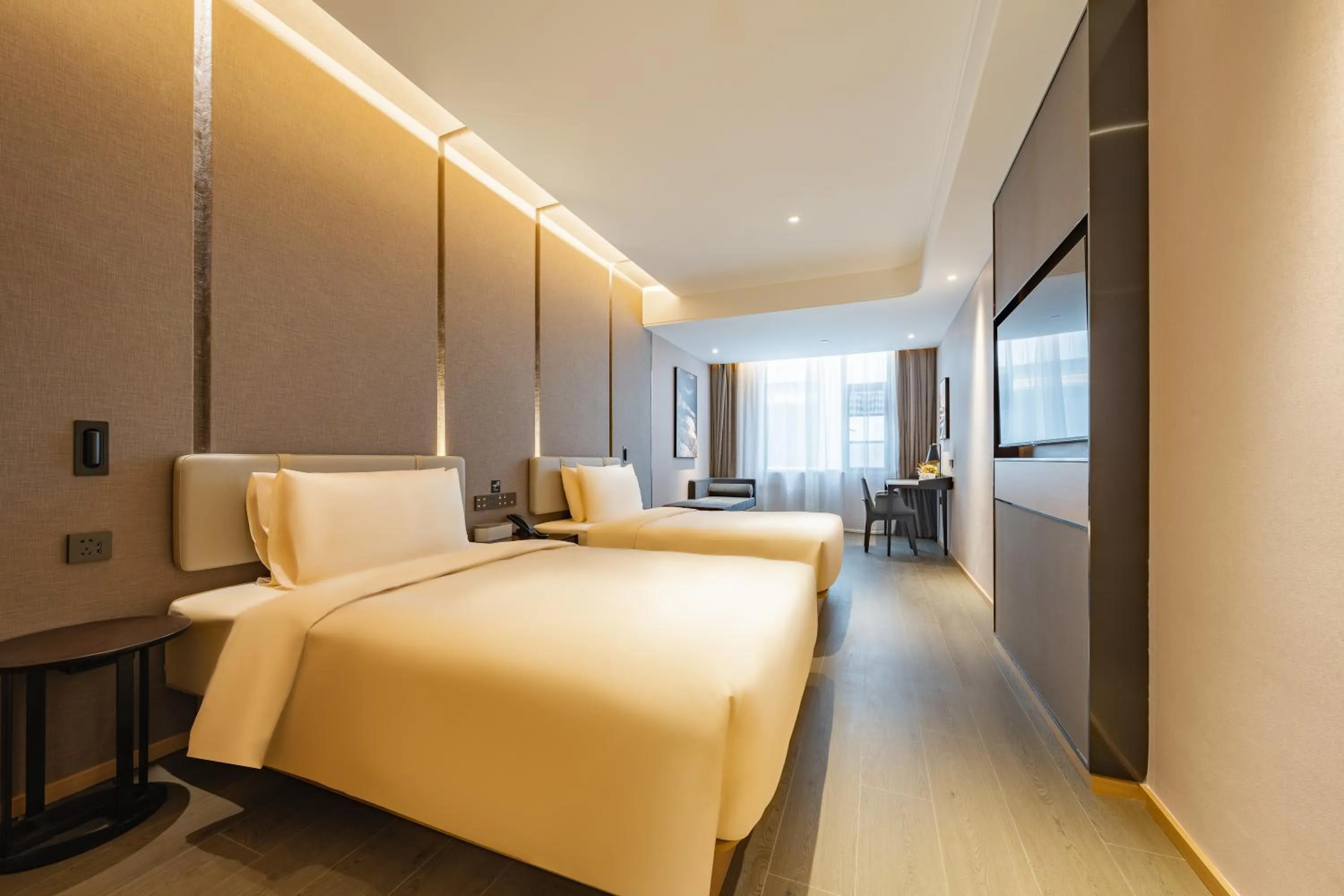 Bed in Shanghai Pudong Caolu Atour Hotel