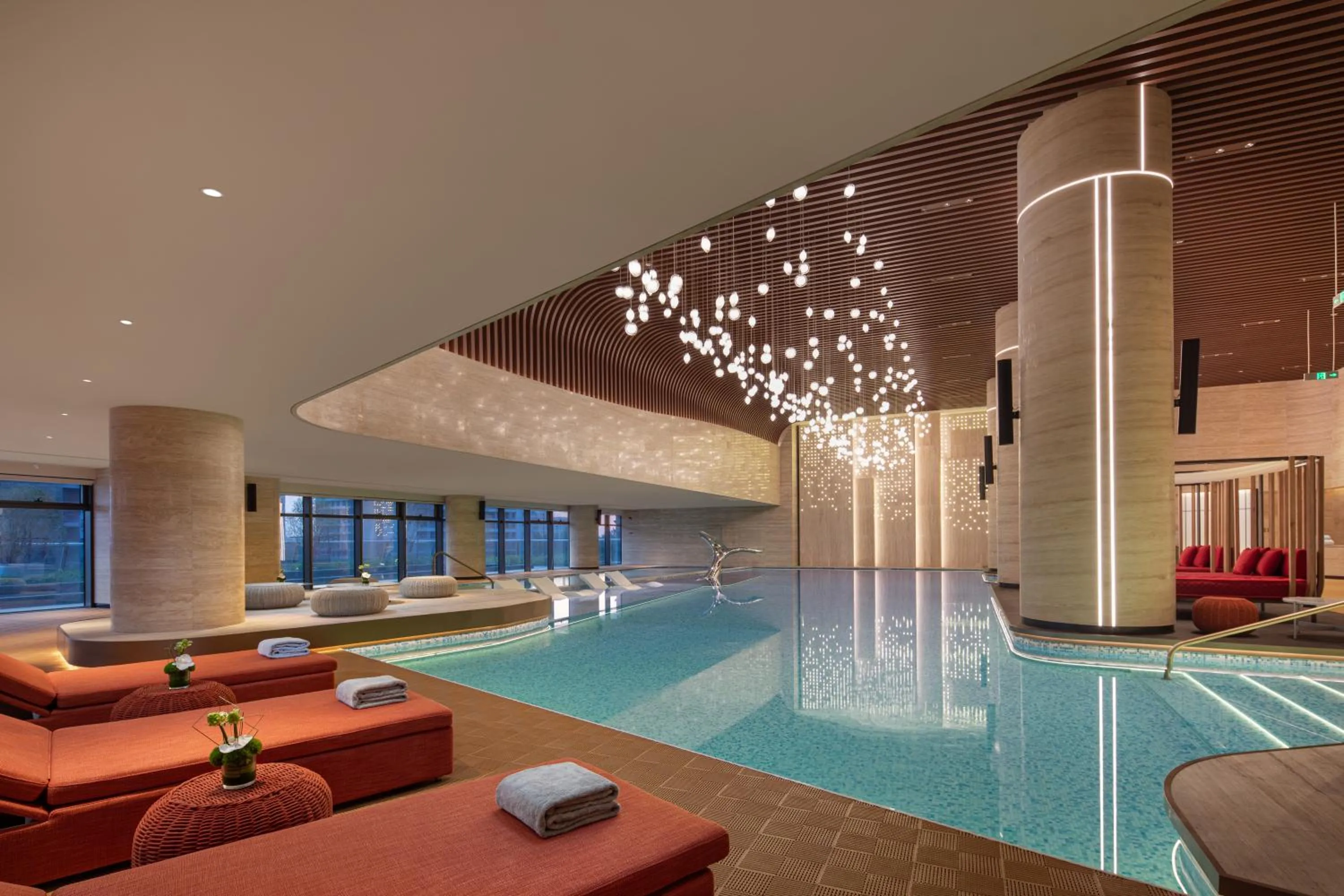 Swimming pool in Radisson Collection Lingang Shanghai