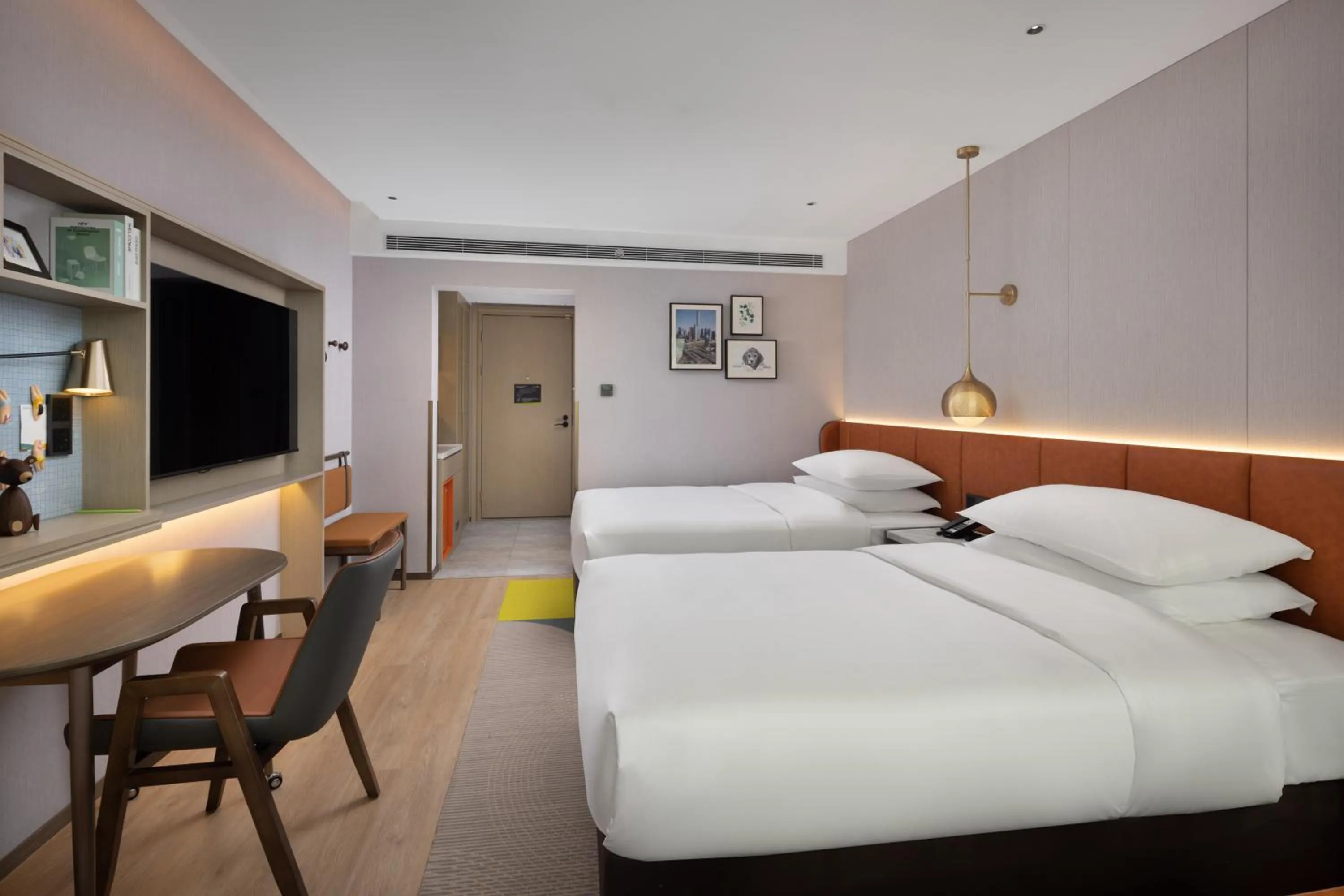 Photo of the whole room, Bed in Home2 Suites by Hilton Beijing West Station