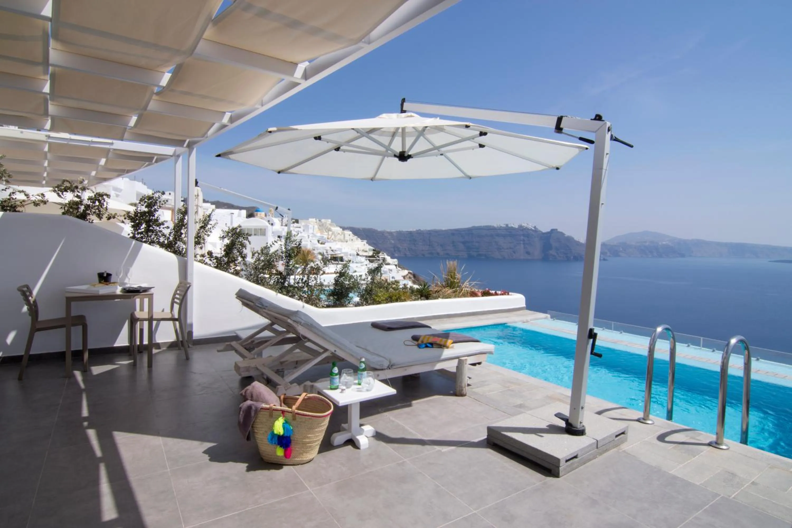 Balcony/Terrace in Santorini Secret Suites & Spa, Small Luxury Hotels of the World