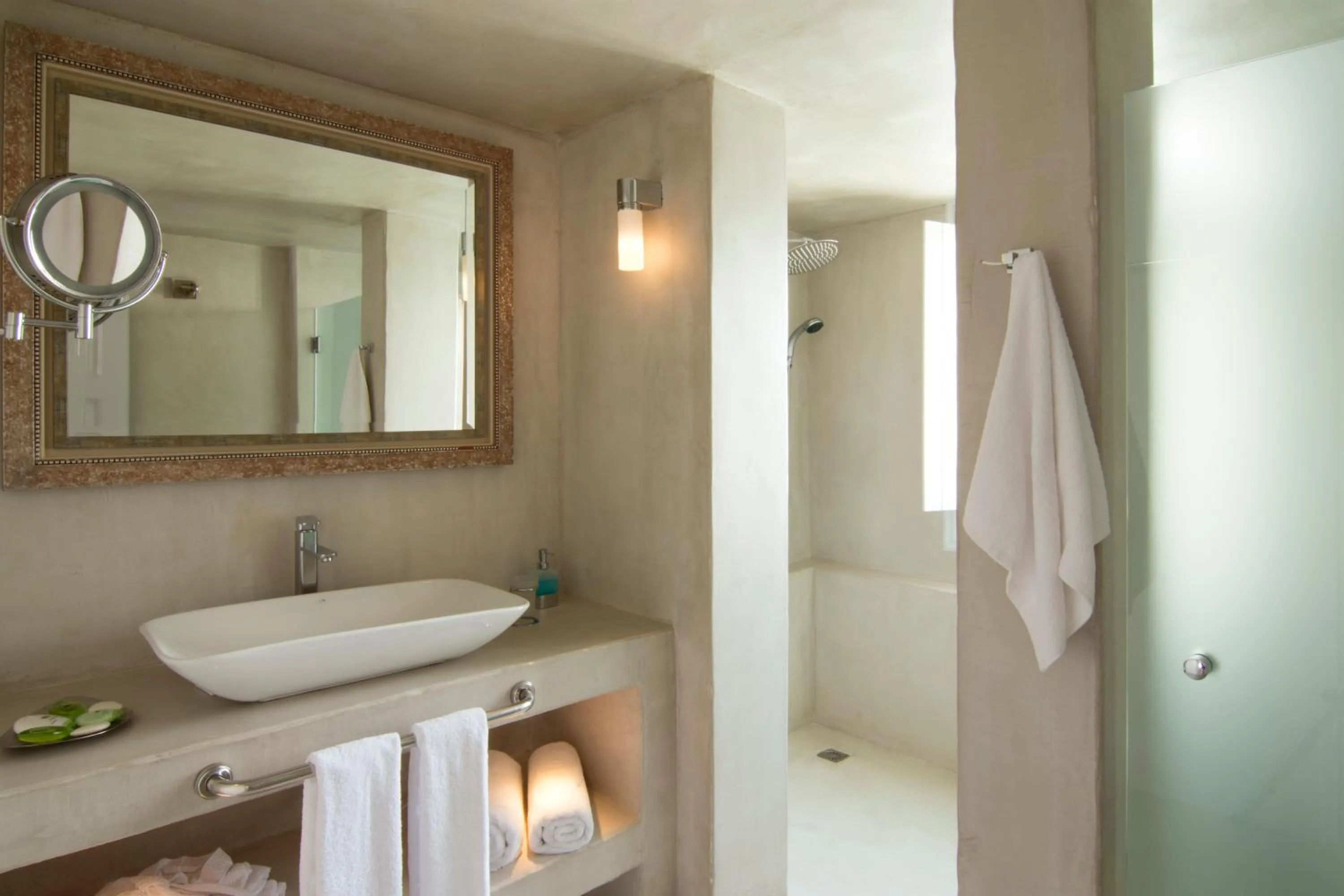 Bathroom in Santorini Secret Suites & Spa, Small Luxury Hotels of the World