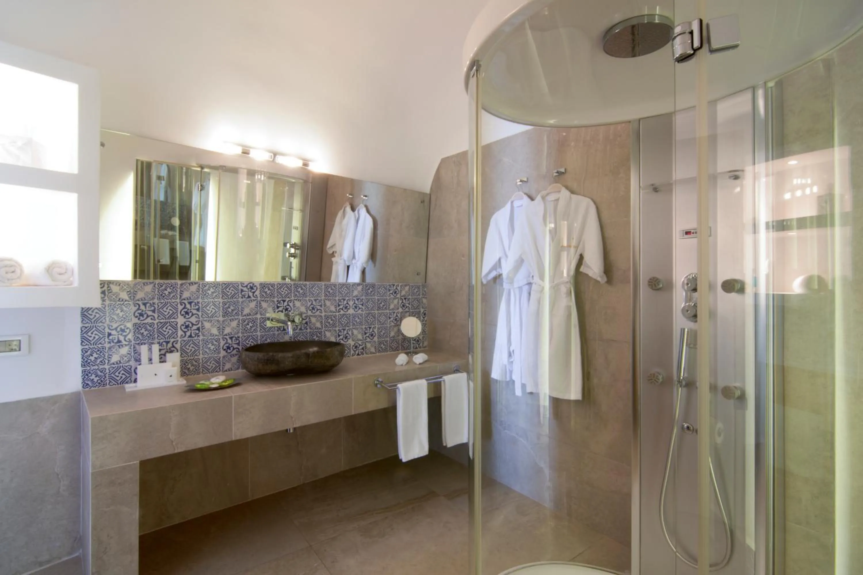 Bathroom in Santorini Secret Suites & Spa, Small Luxury Hotels of the World