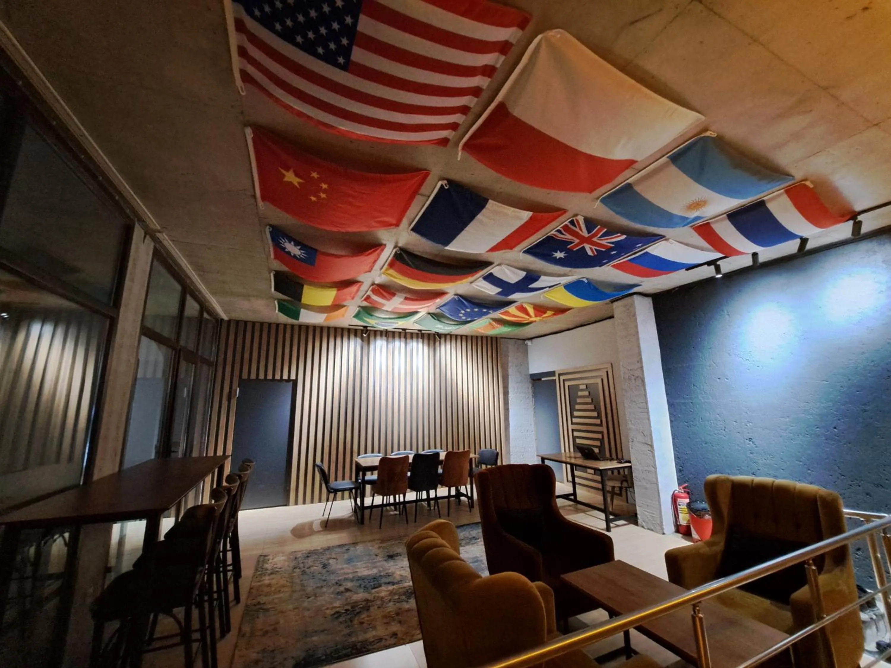 Communal lounge/ TV room in Karvi Hostel