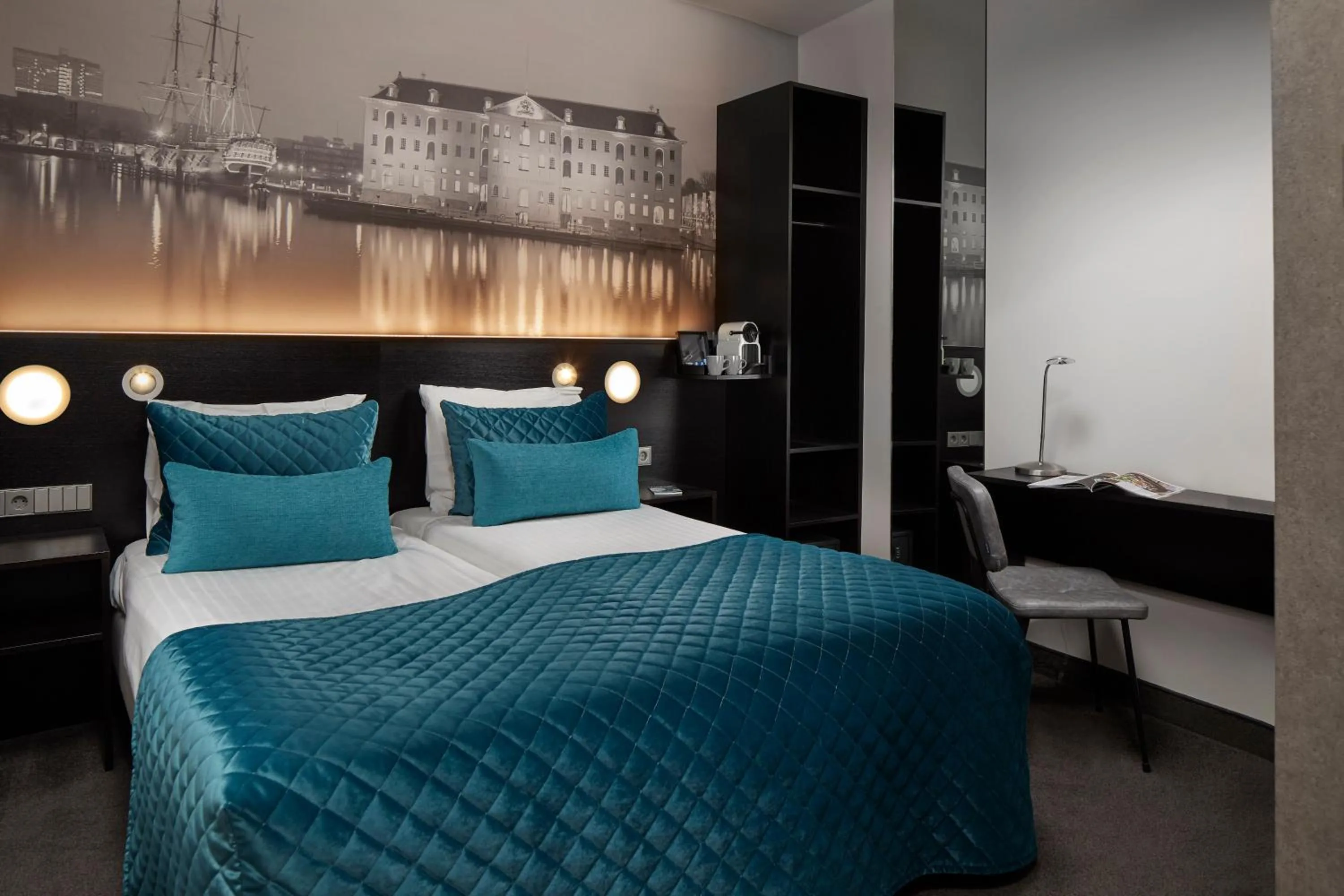 Bed in Singel Hotel Amsterdam