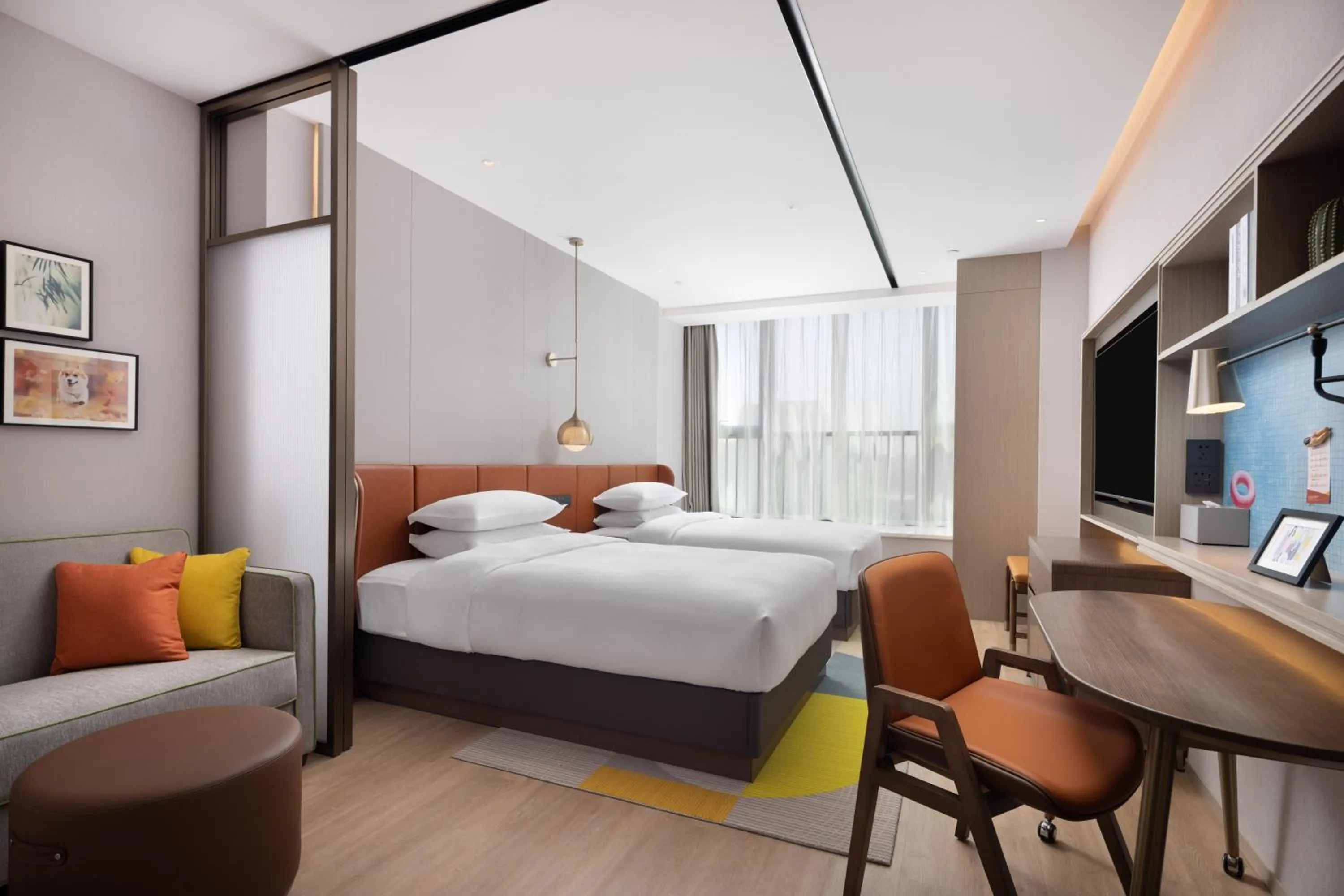 Photo of the whole room, Bed in Home2 Suites by Hilton Hefei South Railway Station