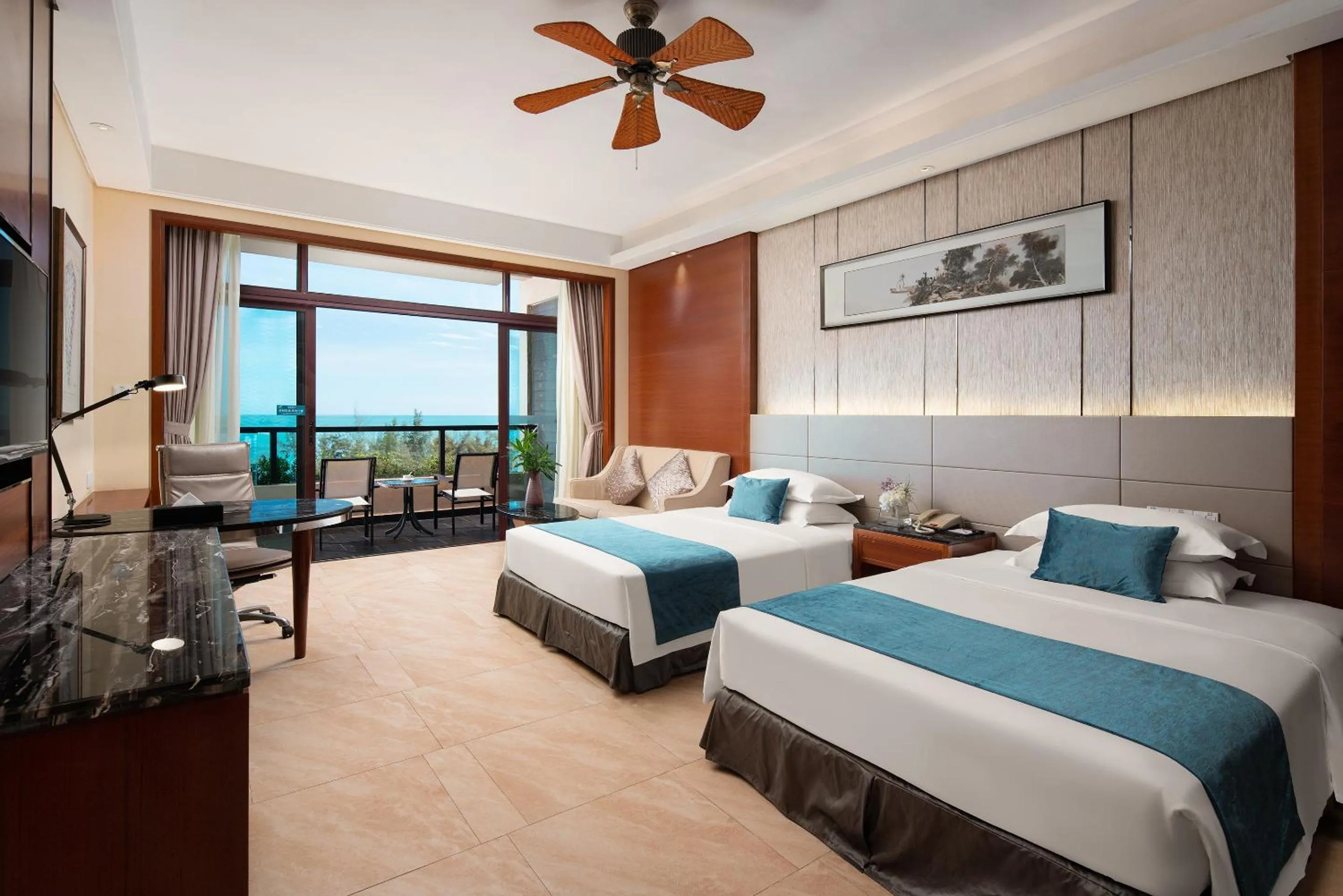 Bed in Country Garden Golden Beach Spring Hotel